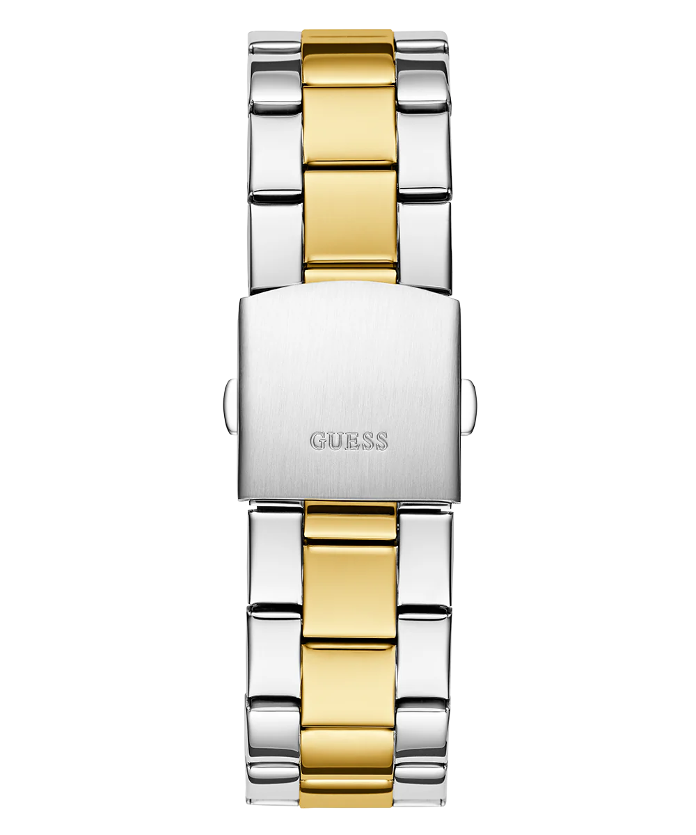 GUESS Mens 2-Tone Silver Tone Analog Watch