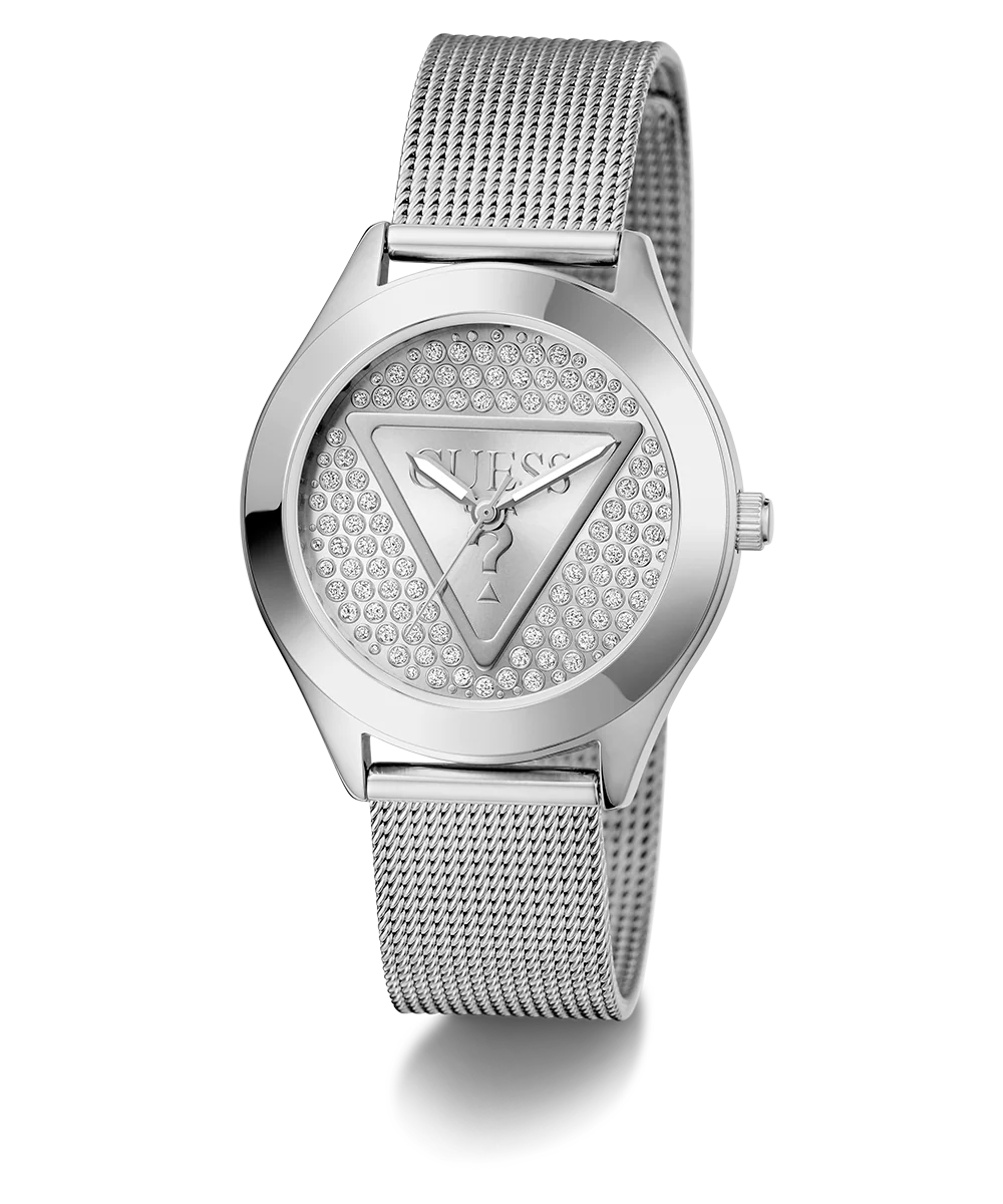GUESS Ladies Silver Tone Analog Watch