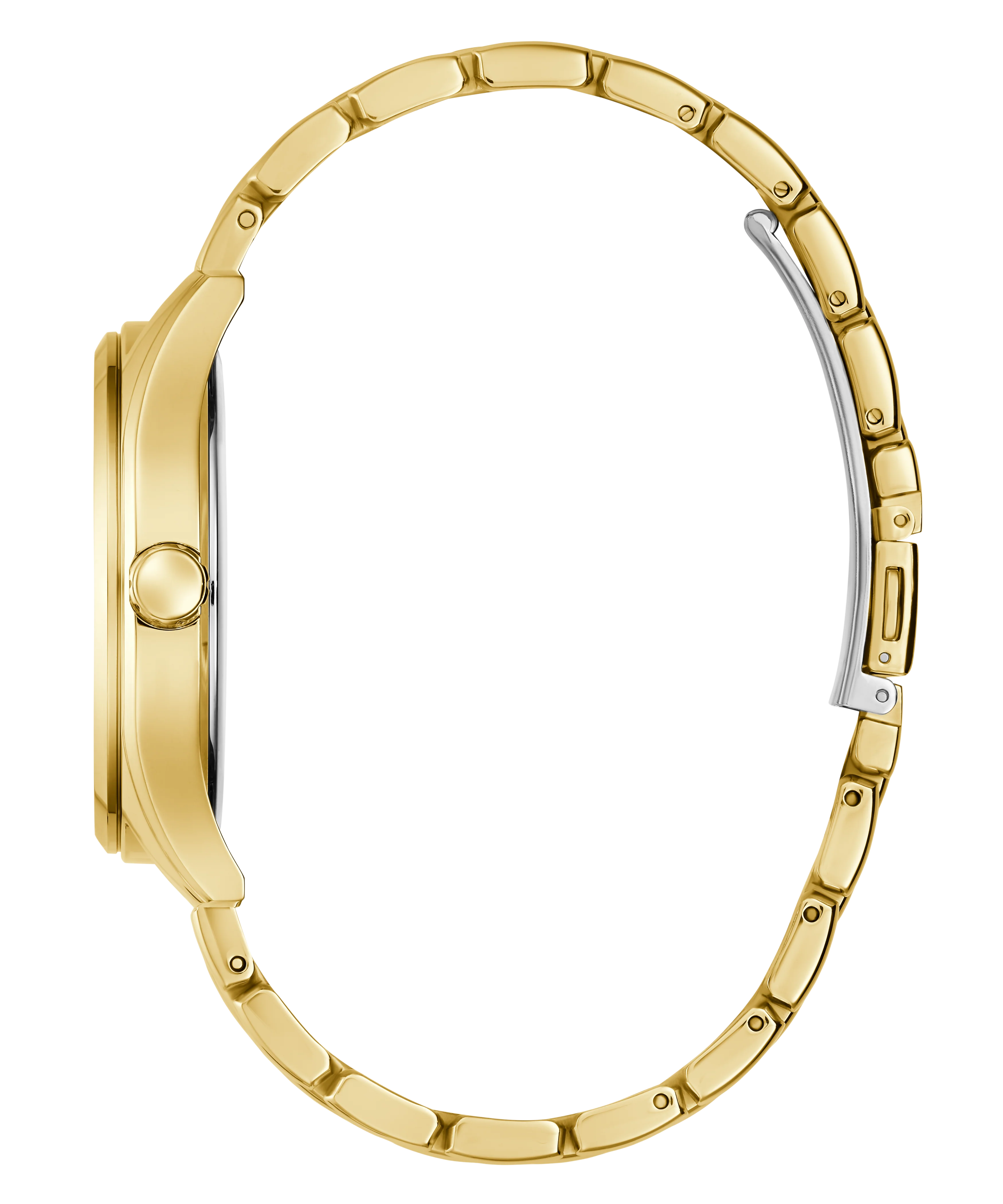 GUESS Mens Gold Tone Analog Watch