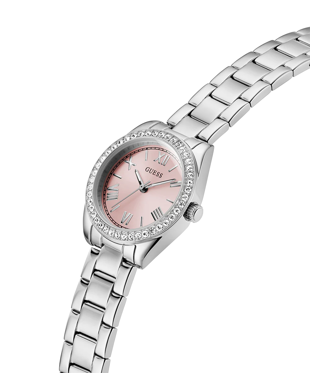 GUESS Mini Luna Ladies Silver Tone Analog Watch