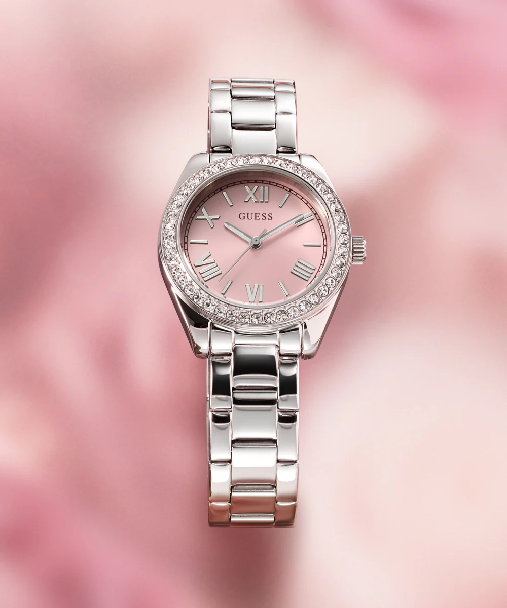 GUESS Mini Luna Ladies Silver Tone Analog Watch