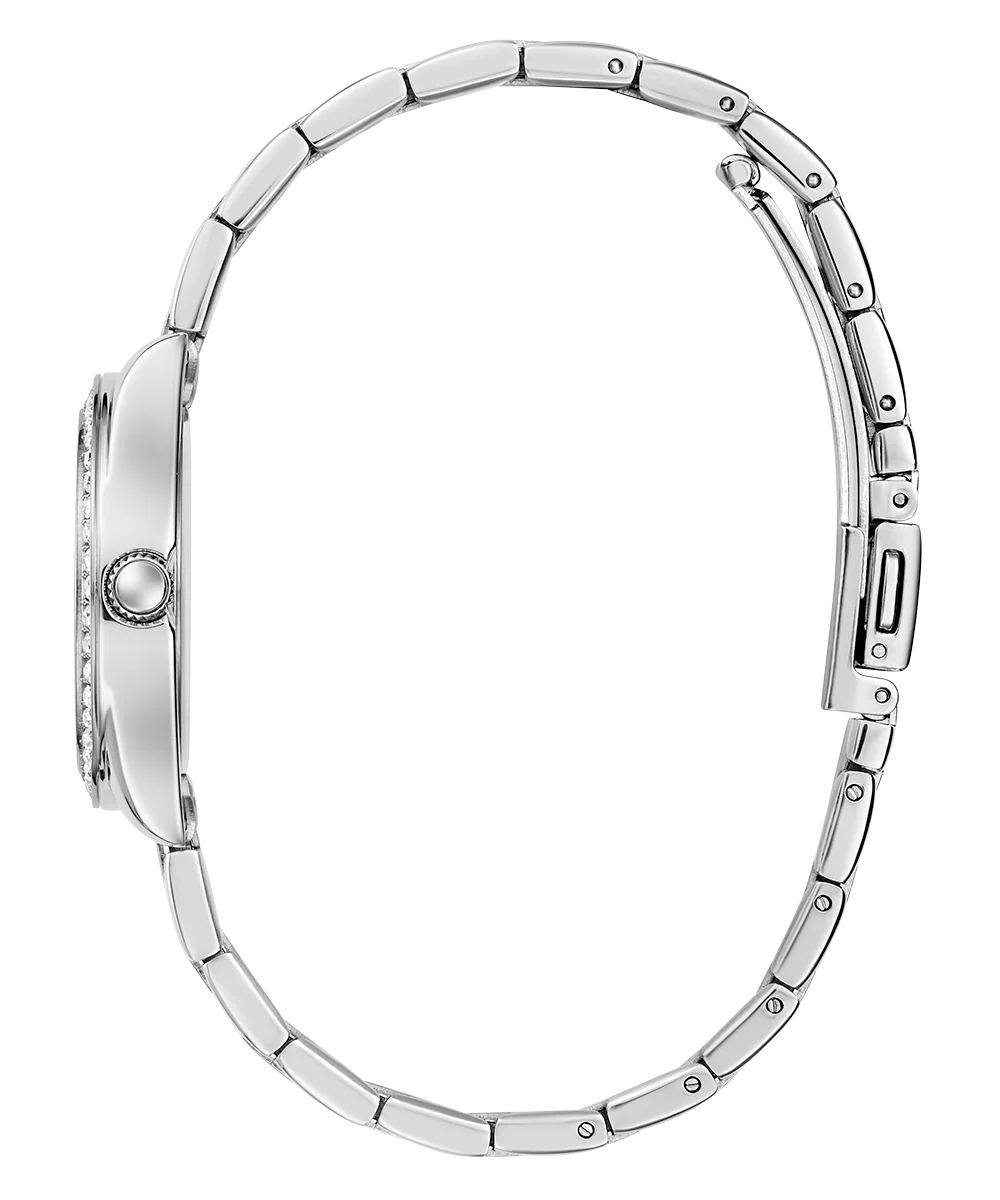 GUESS Mini Luna Ladies Silver Tone Analog Watch