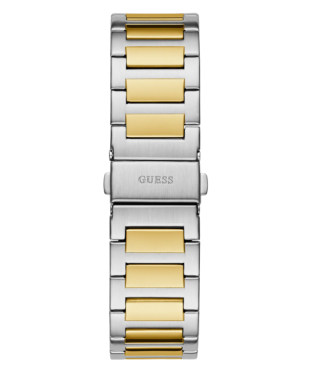 GUESS Mens 2-Tone Silver Tone Analog Watch