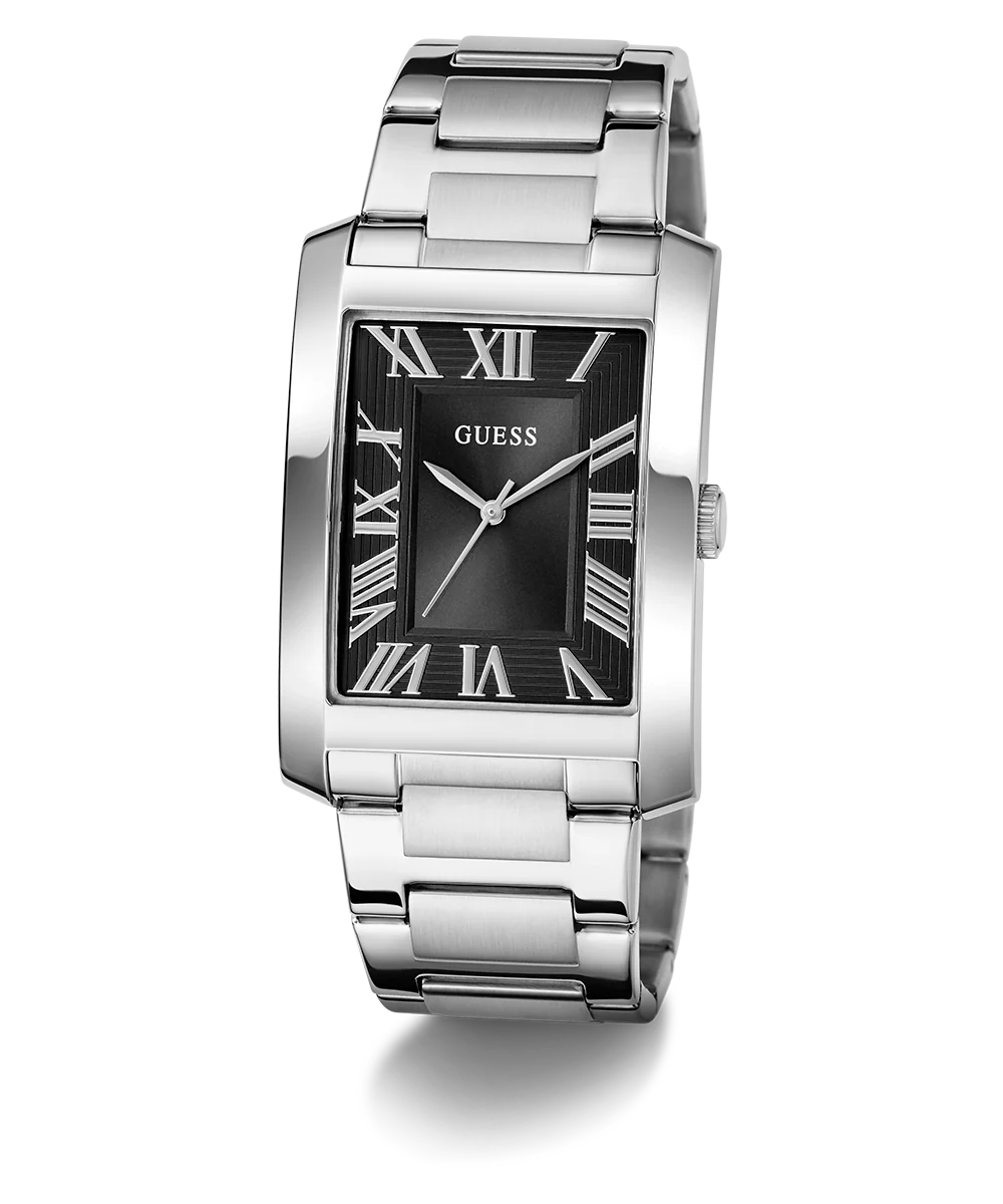 GUESS Mens Silver Tone Analog Watch