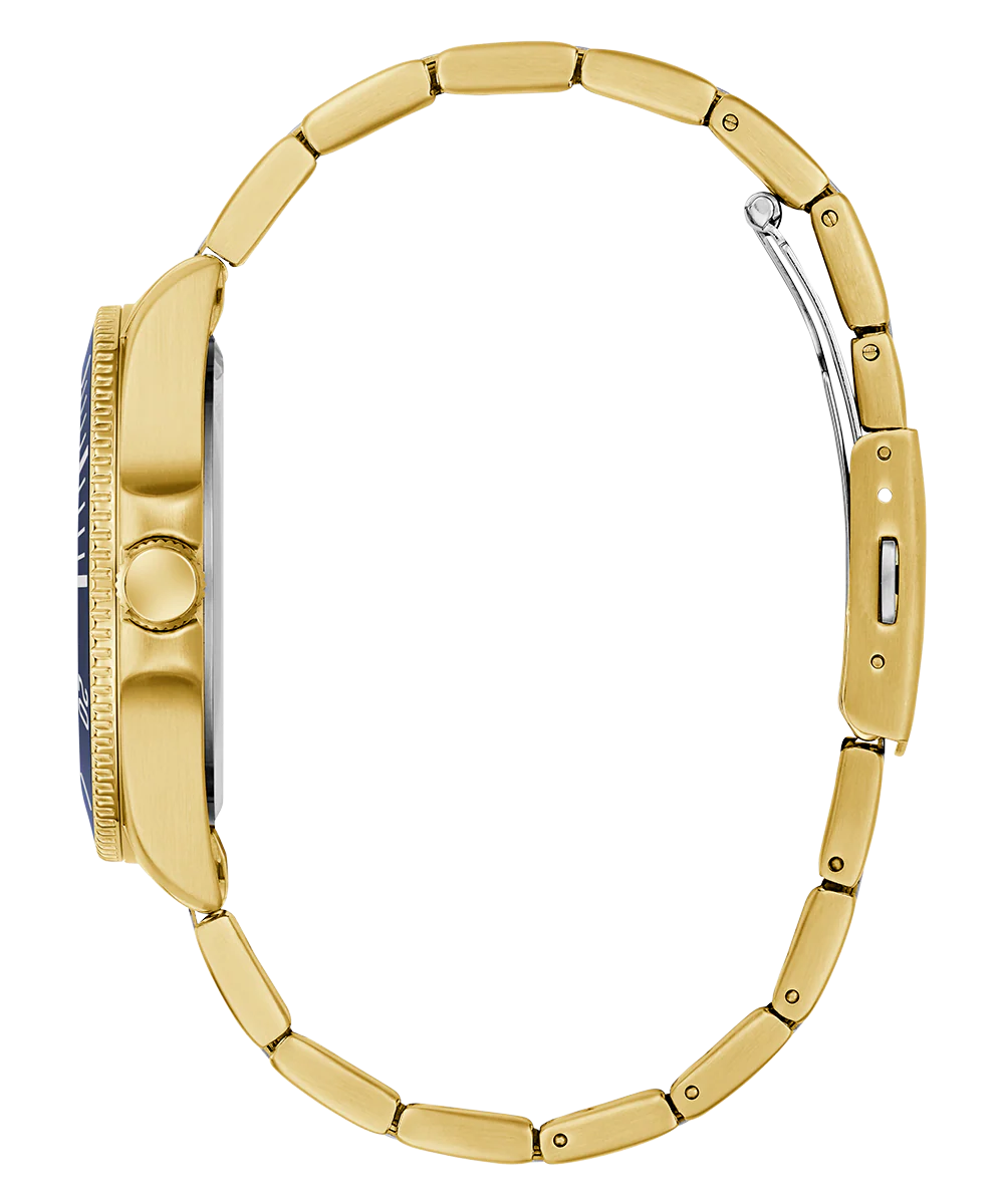 GUESS Mens Gold Tone Analog Watch