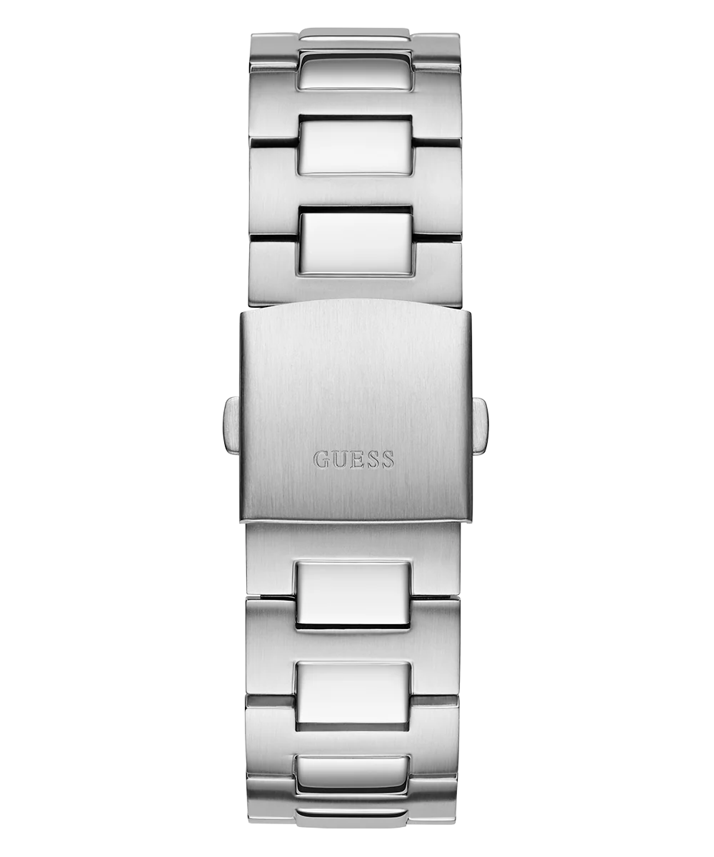GUESS Mens Silver Tone Multi-function Watch