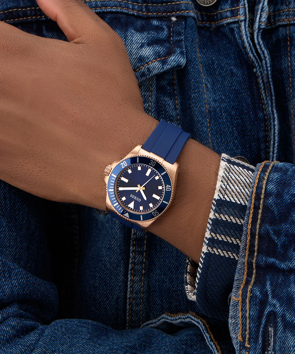 796-guess-mens-blue-rose-gold-tone-analog-watch-2.webp GUESS Mens Blue Rose Gold Tone Analog Watch