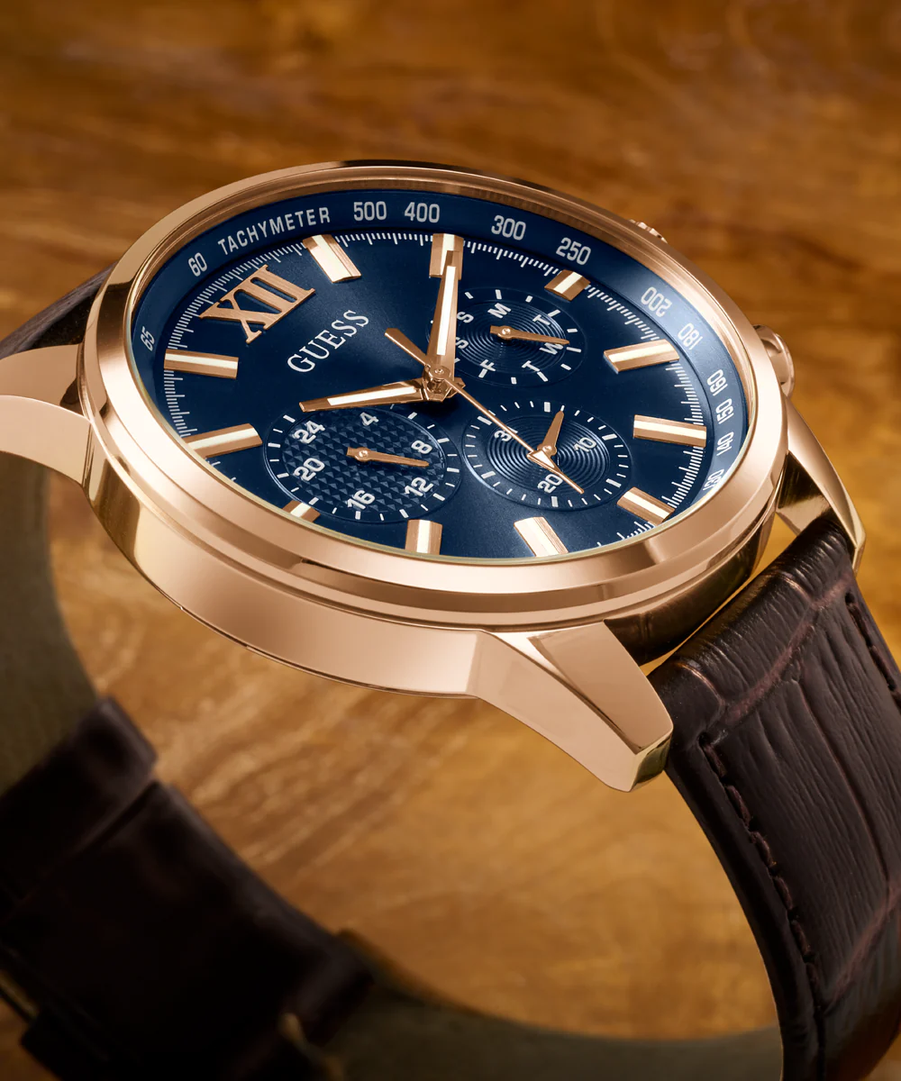 GUESS Mens Brown Multi-function Watch