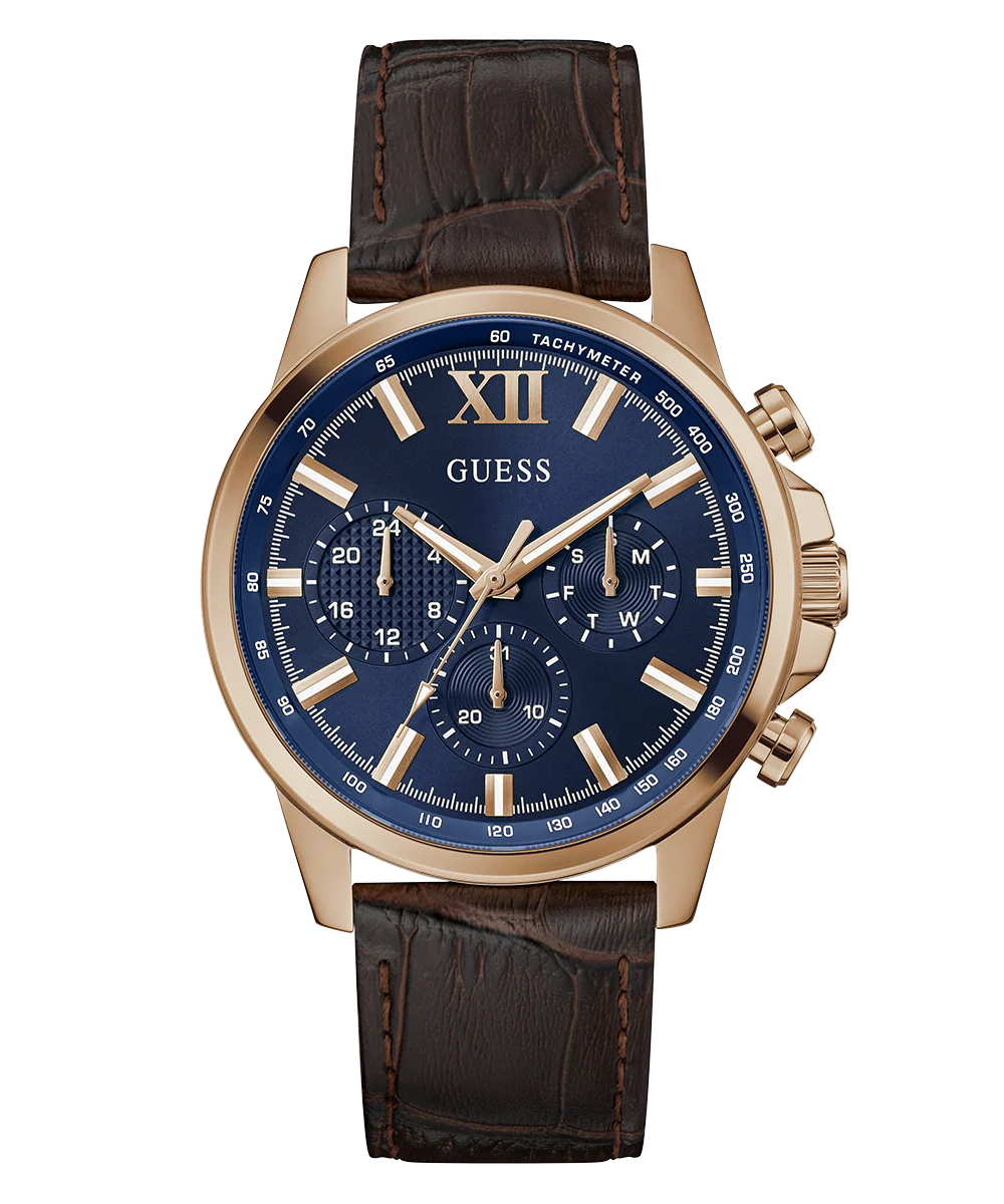 GUESS Mens Brown Multi-function Watch
