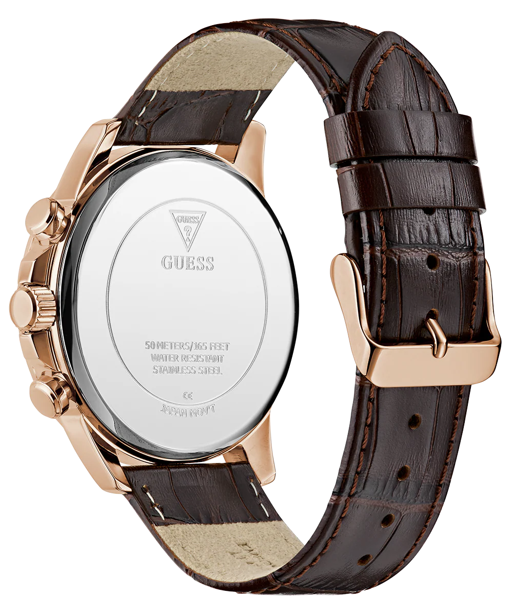 GUESS Mens Brown Multi-function Watch
