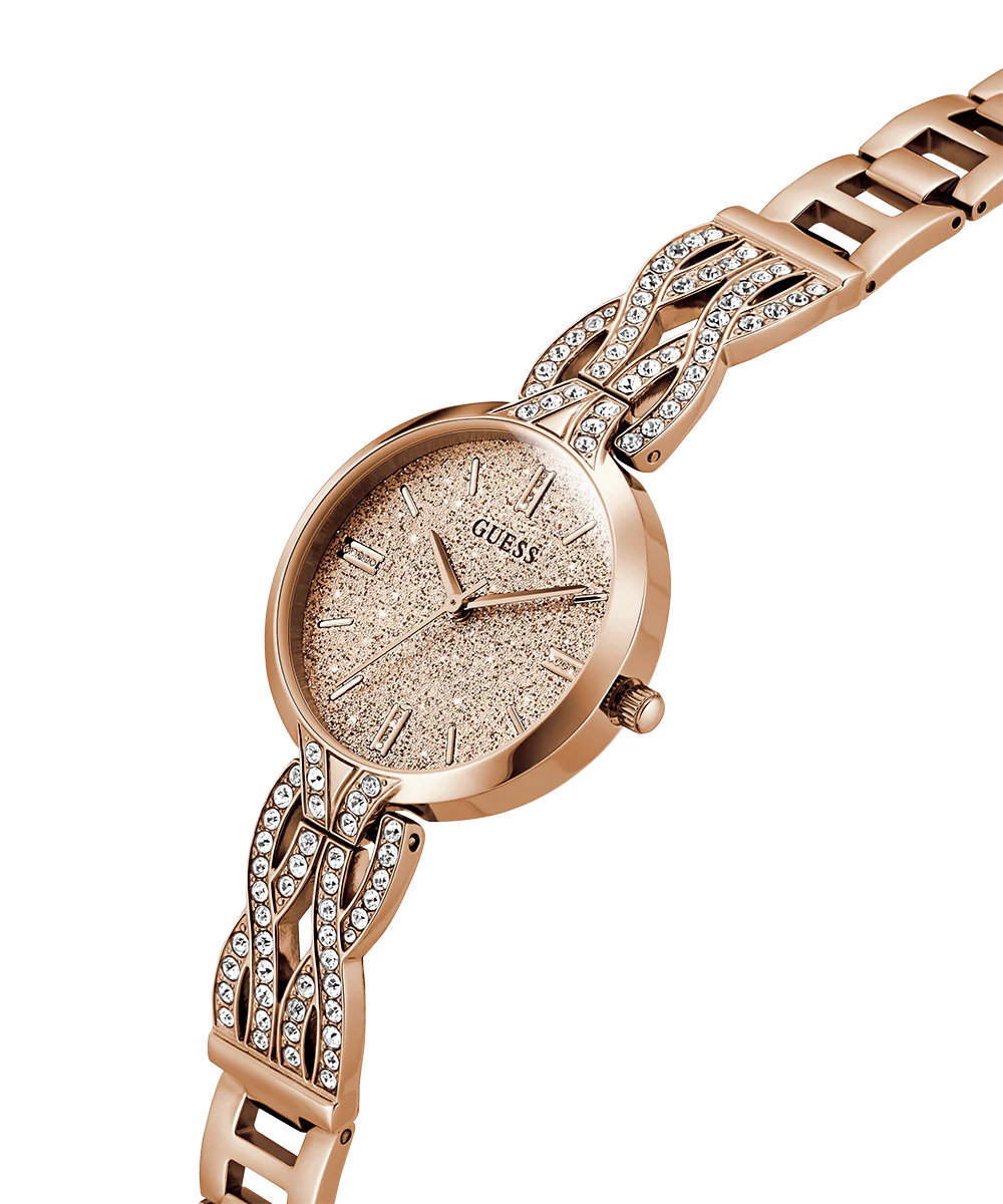 GUESS Ladies Rose Gold Tone Analog Watch
