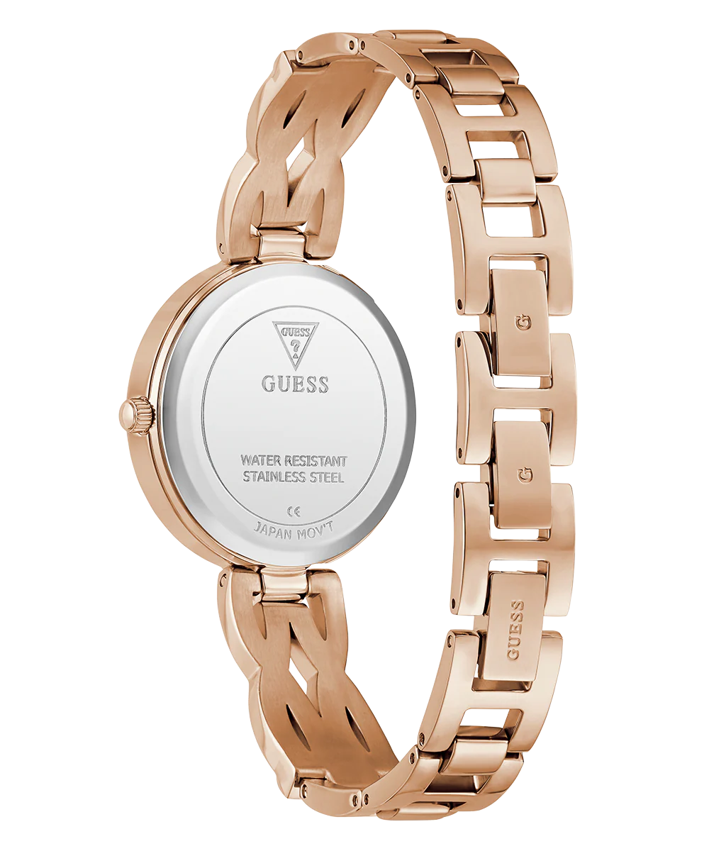 GUESS Ladies Rose Gold Tone Analog Watch