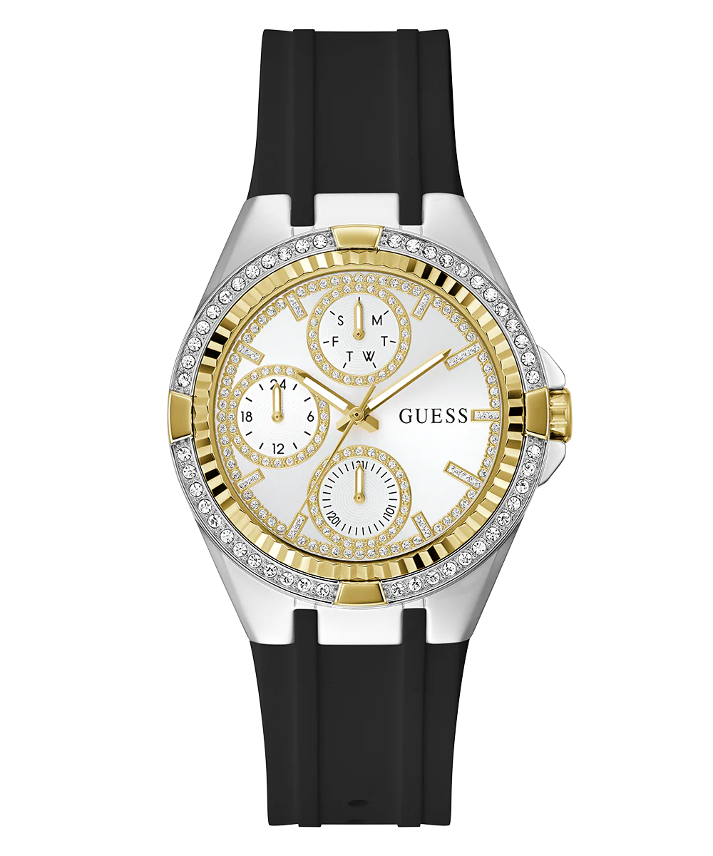 GUESS Ladies Black 2-Tone Multi-function Watch