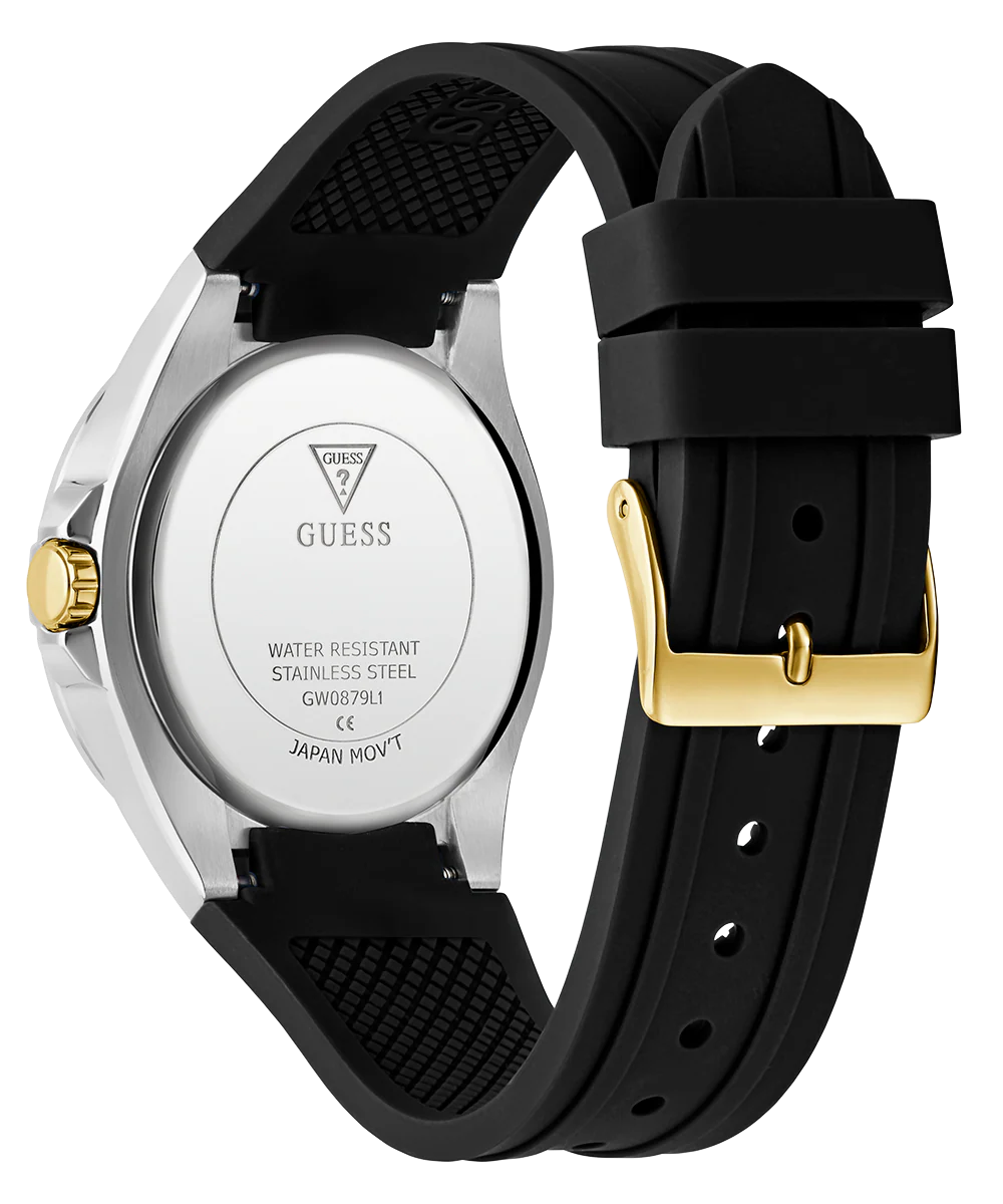 GUESS Ladies Black 2-Tone Multi-function Watch