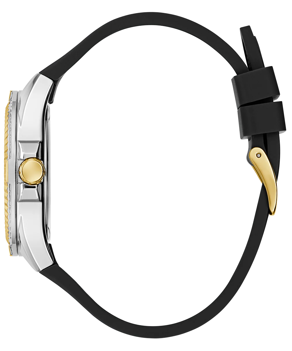GUESS Ladies Black 2-Tone Multi-function Watch