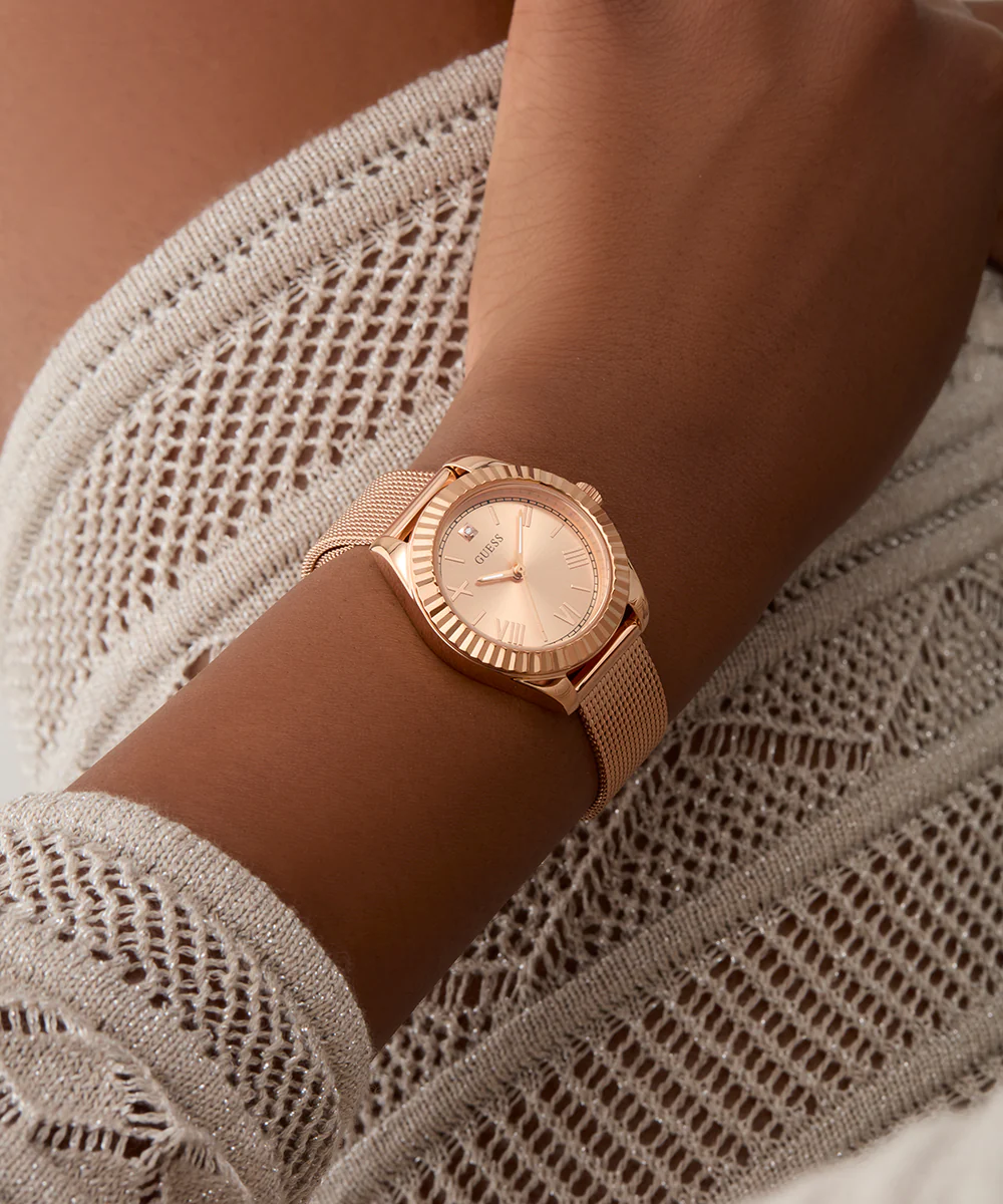 GUESS Mini Luna Ladies Rose Gold Tone Analog Watch