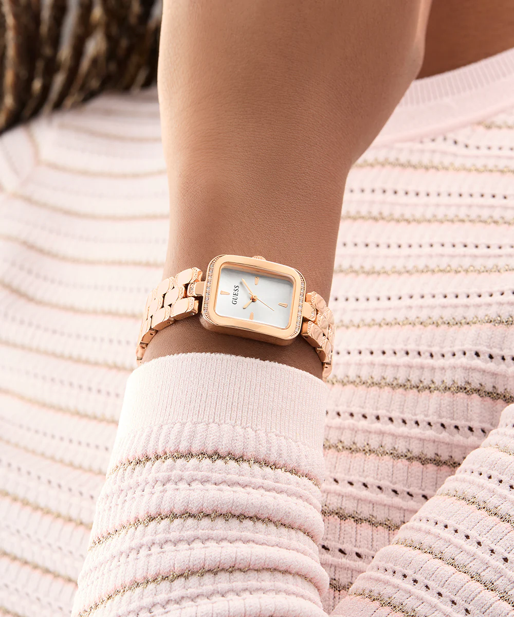 GUESS Ladies Rose Gold Tone Analog Watch