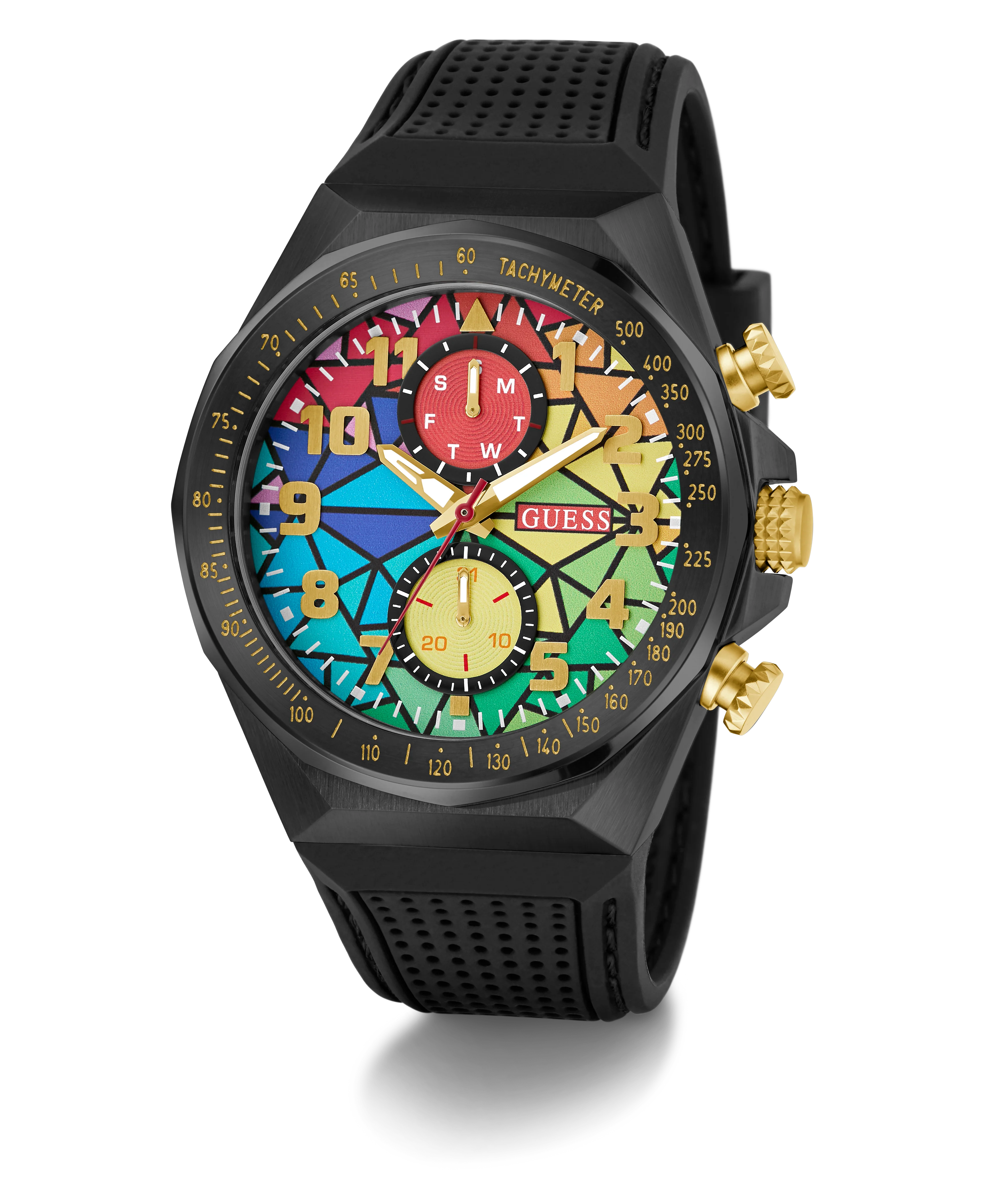 GUESS Mens Black Multi-function Watch
