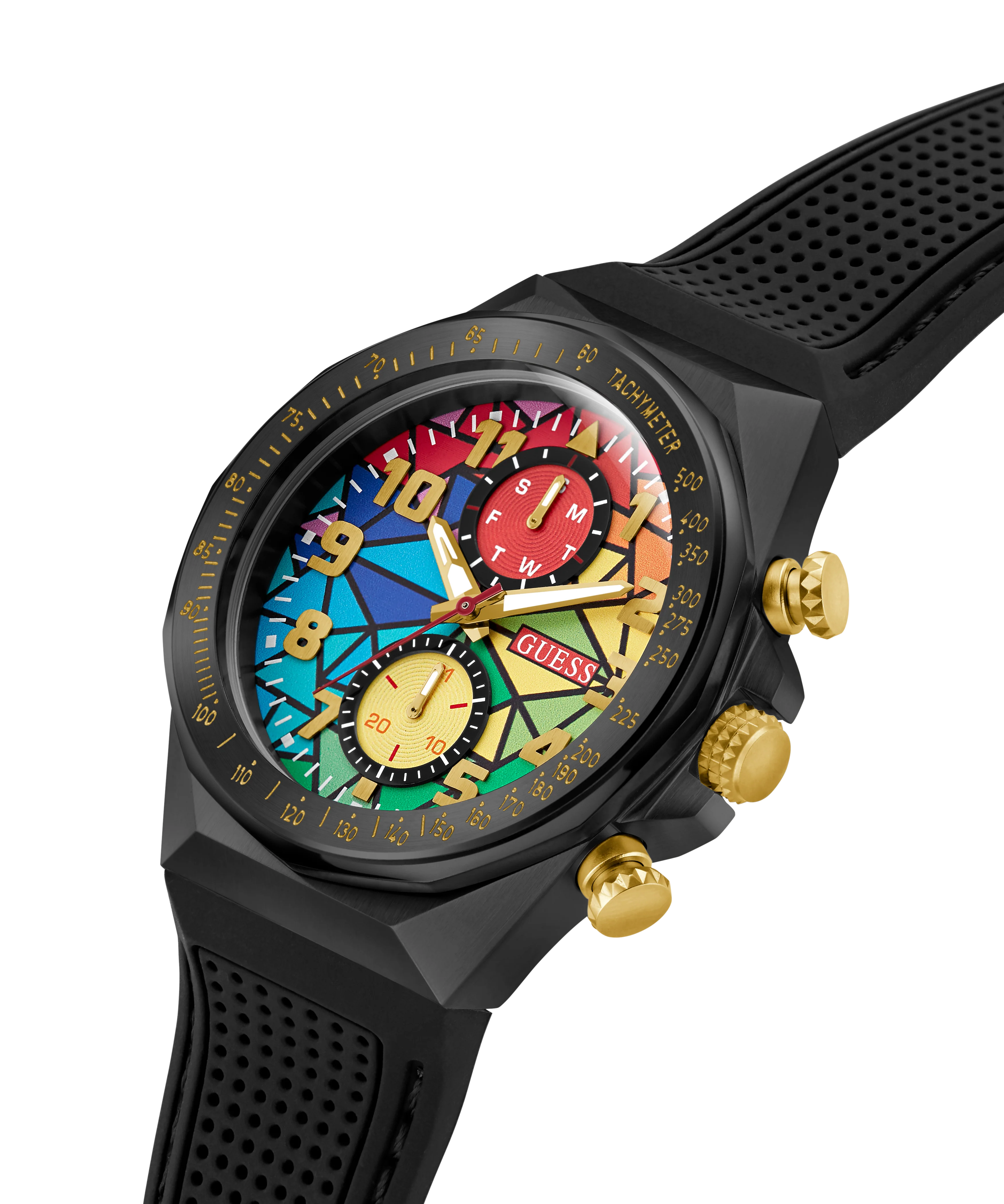GUESS Mens Black Multi-function Watch