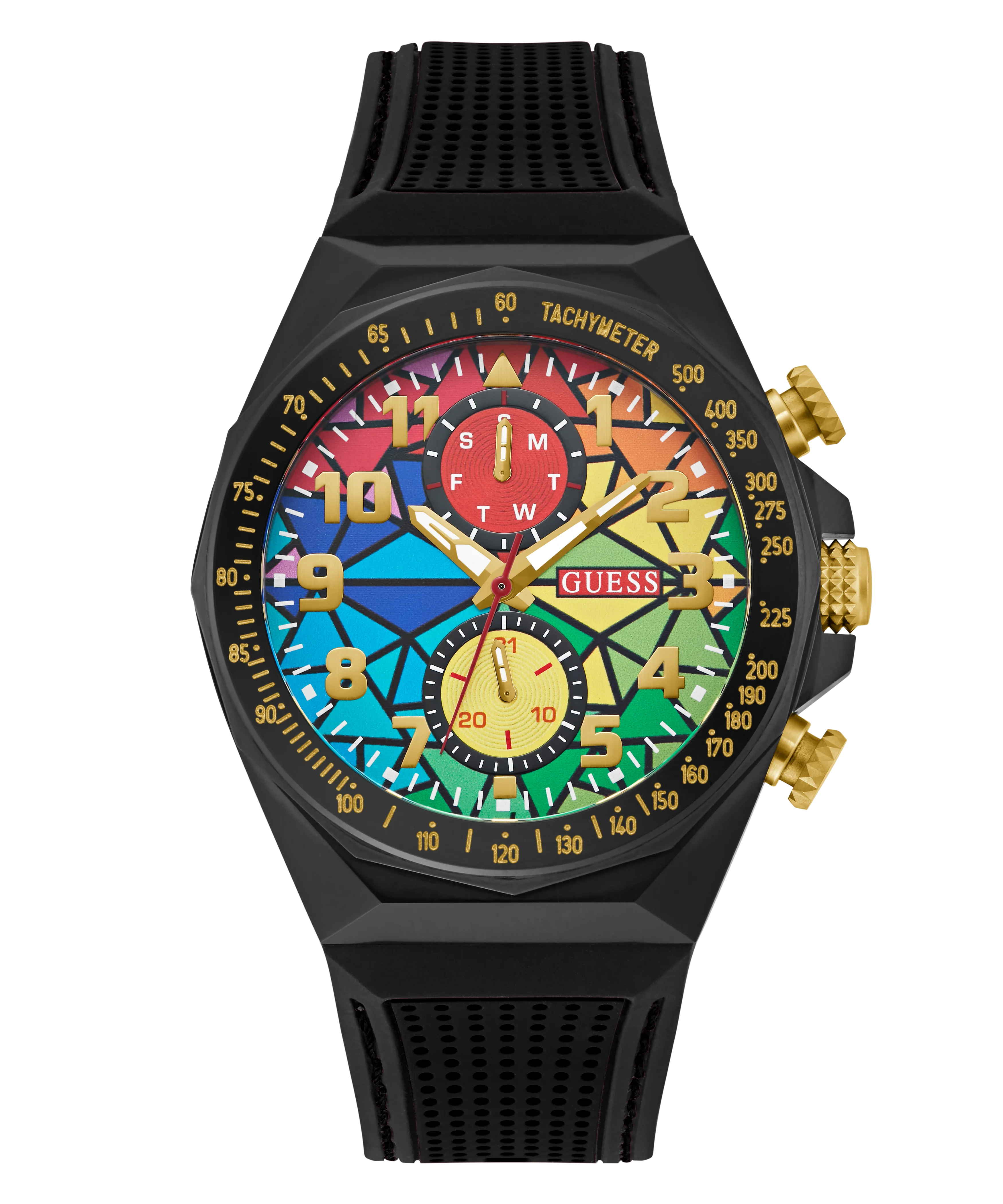 GUESS Mens Black Multi-function Watch