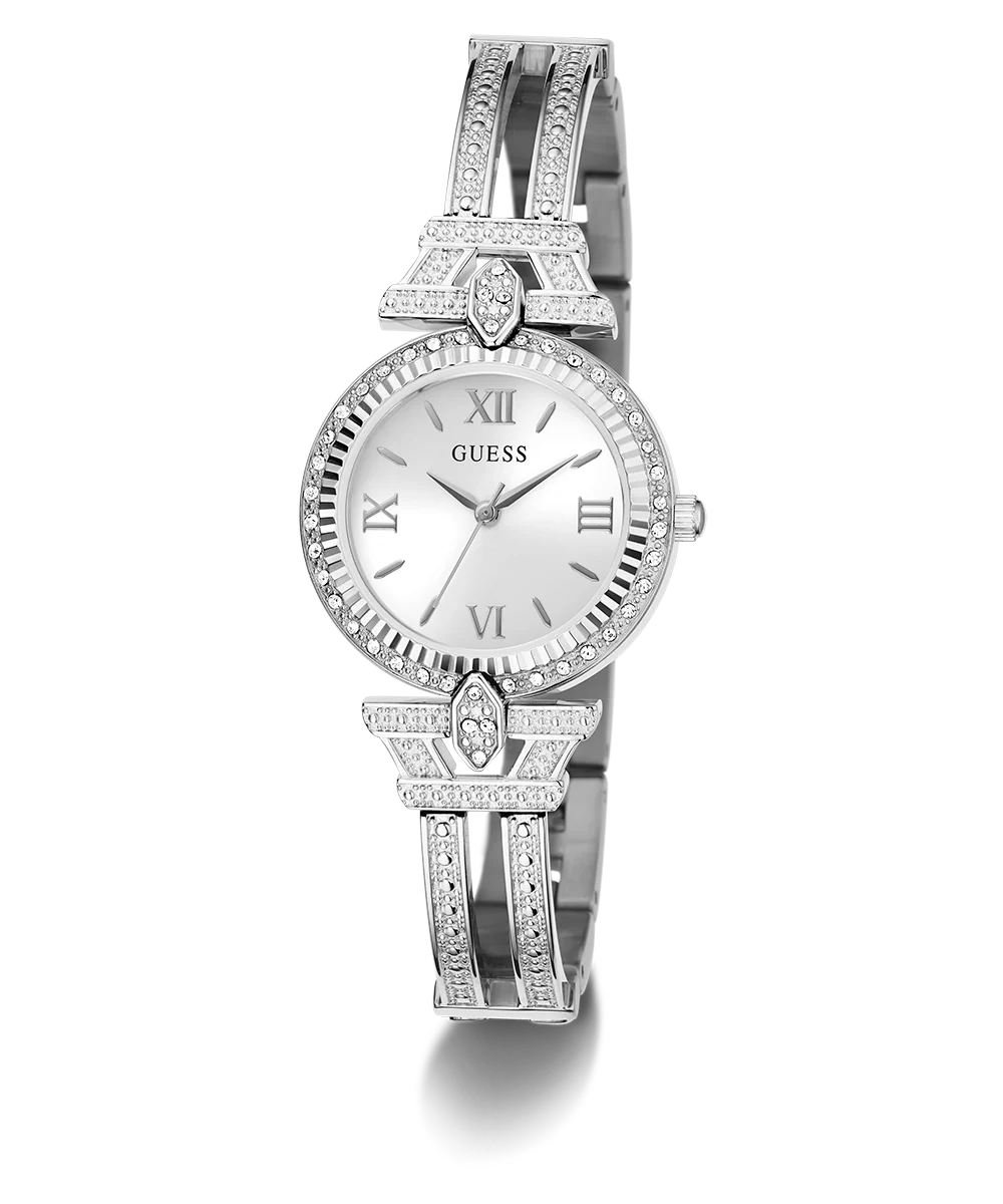 GUESS Ladies Silver Tone Analog Watch