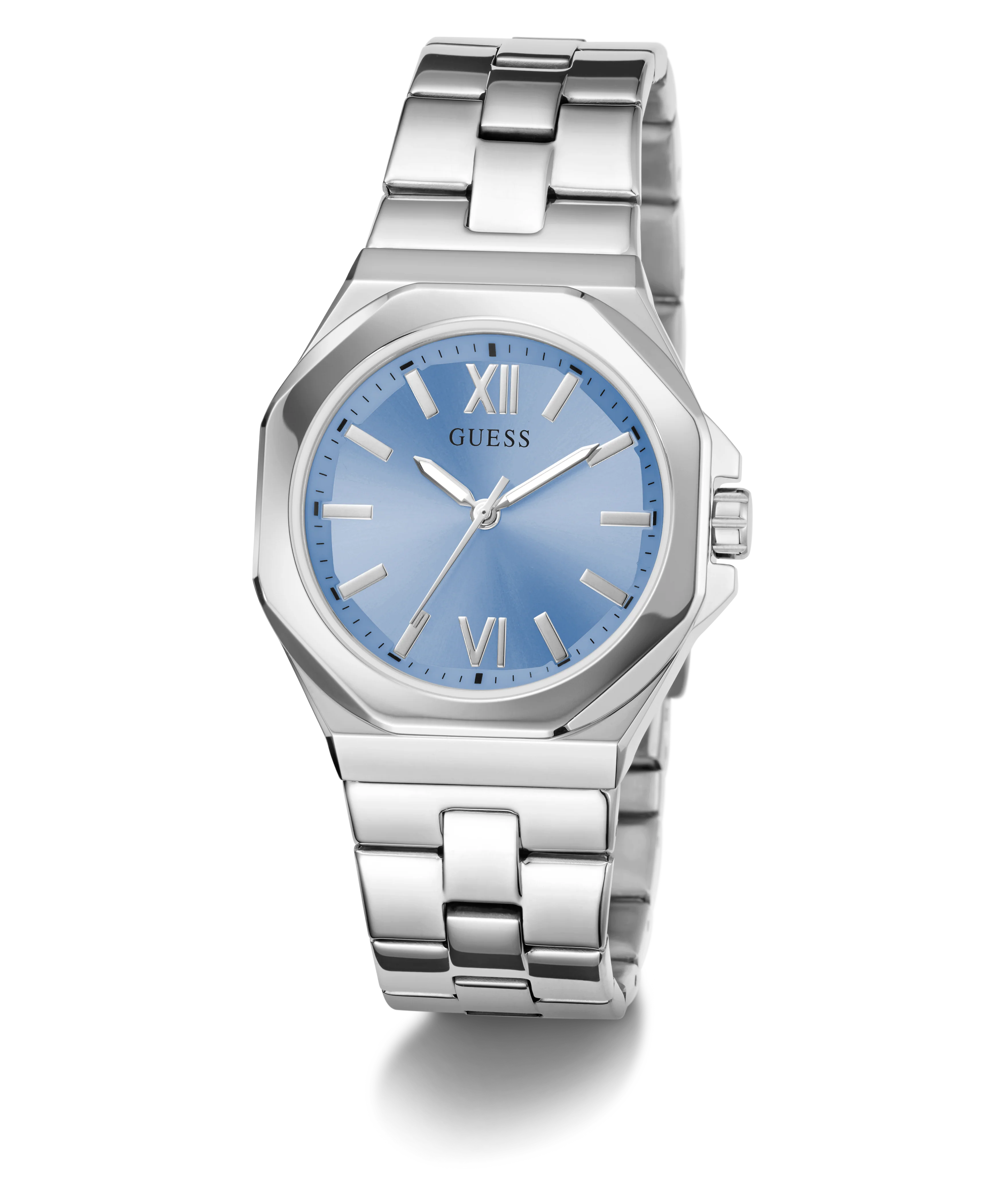 GUESS Ladies Silver Tone Analog Watch