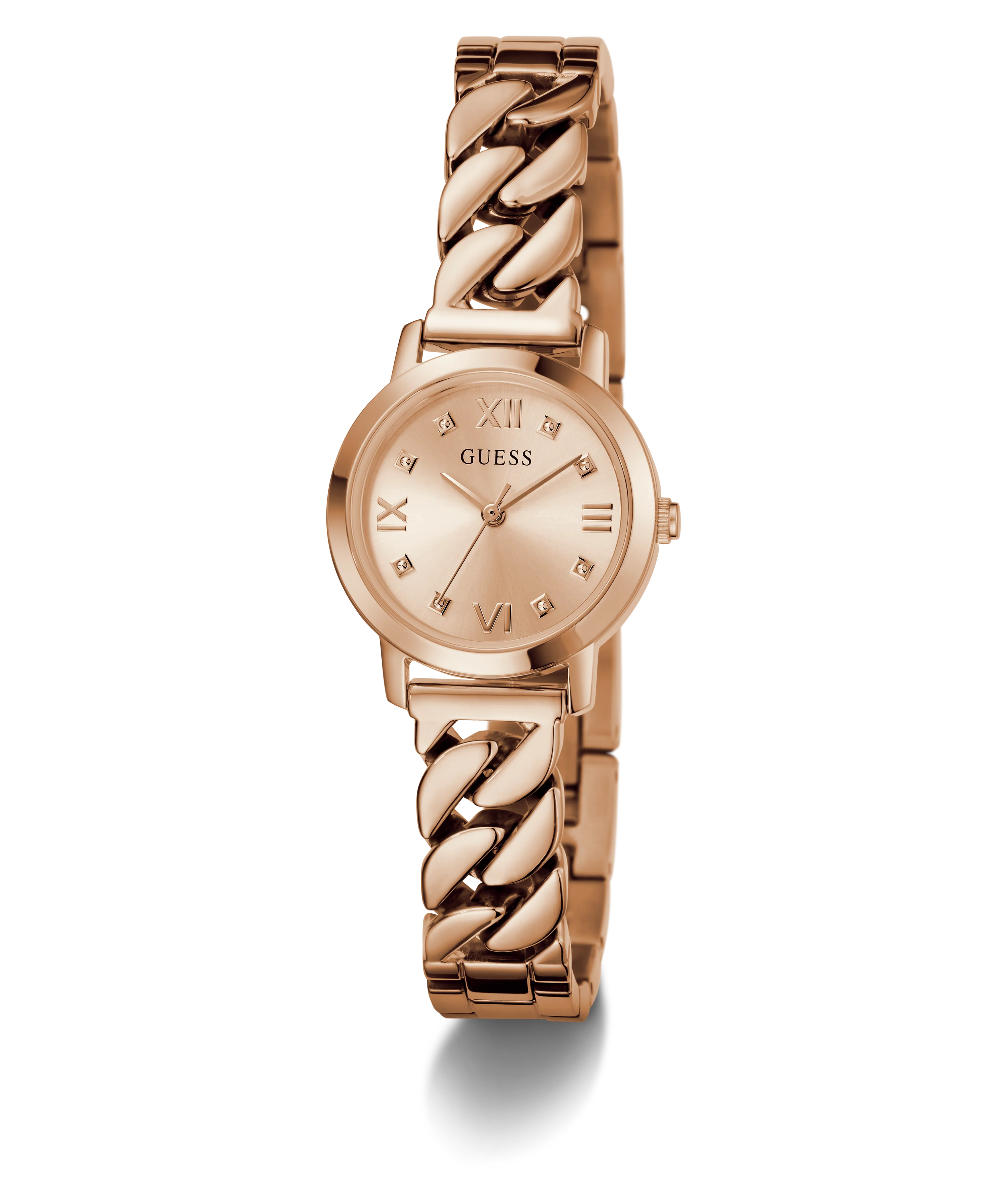 GUESS Ladies Rose Gold Tone Analog Watch