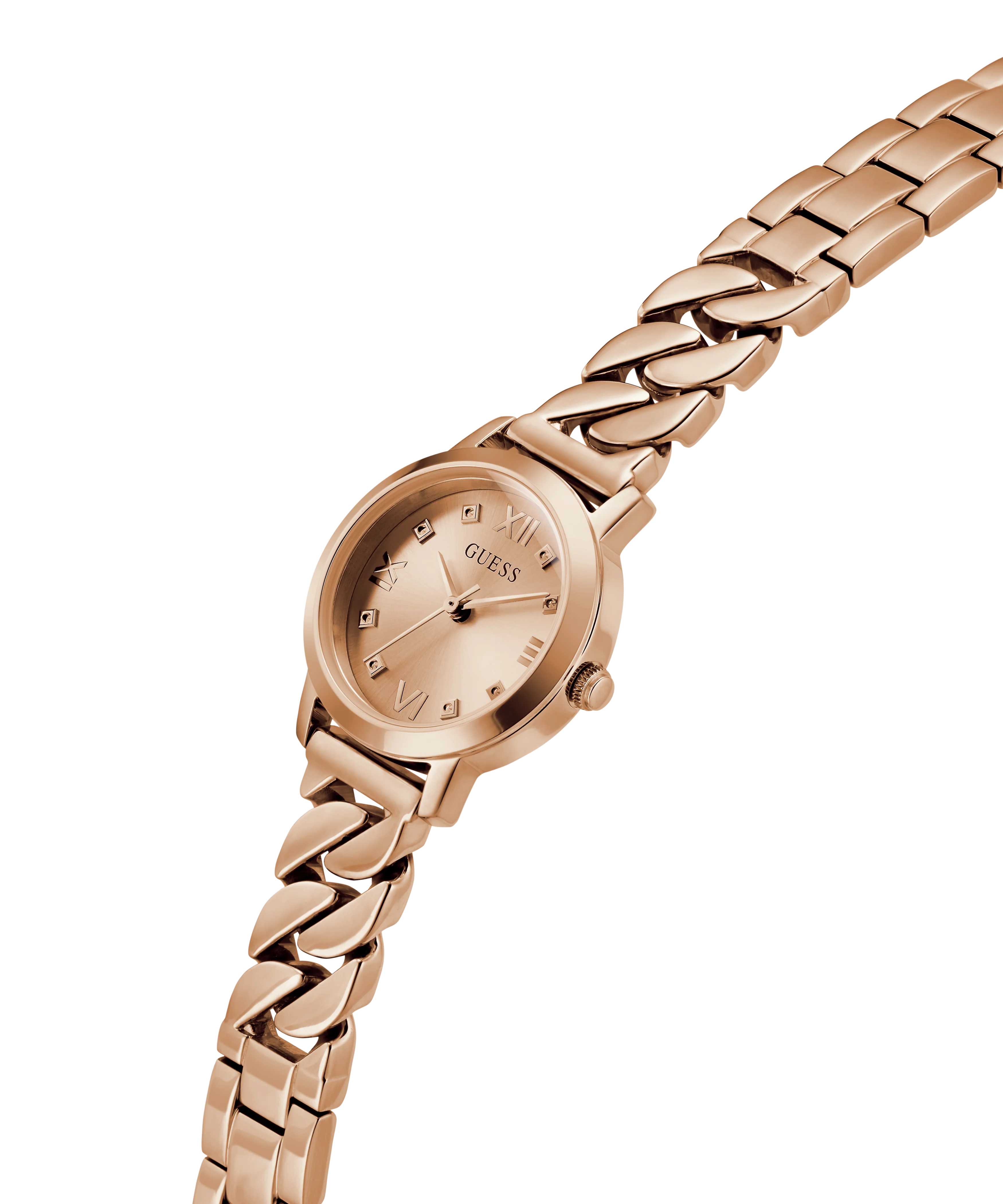 GUESS Ladies Rose Gold Tone Analog Watch