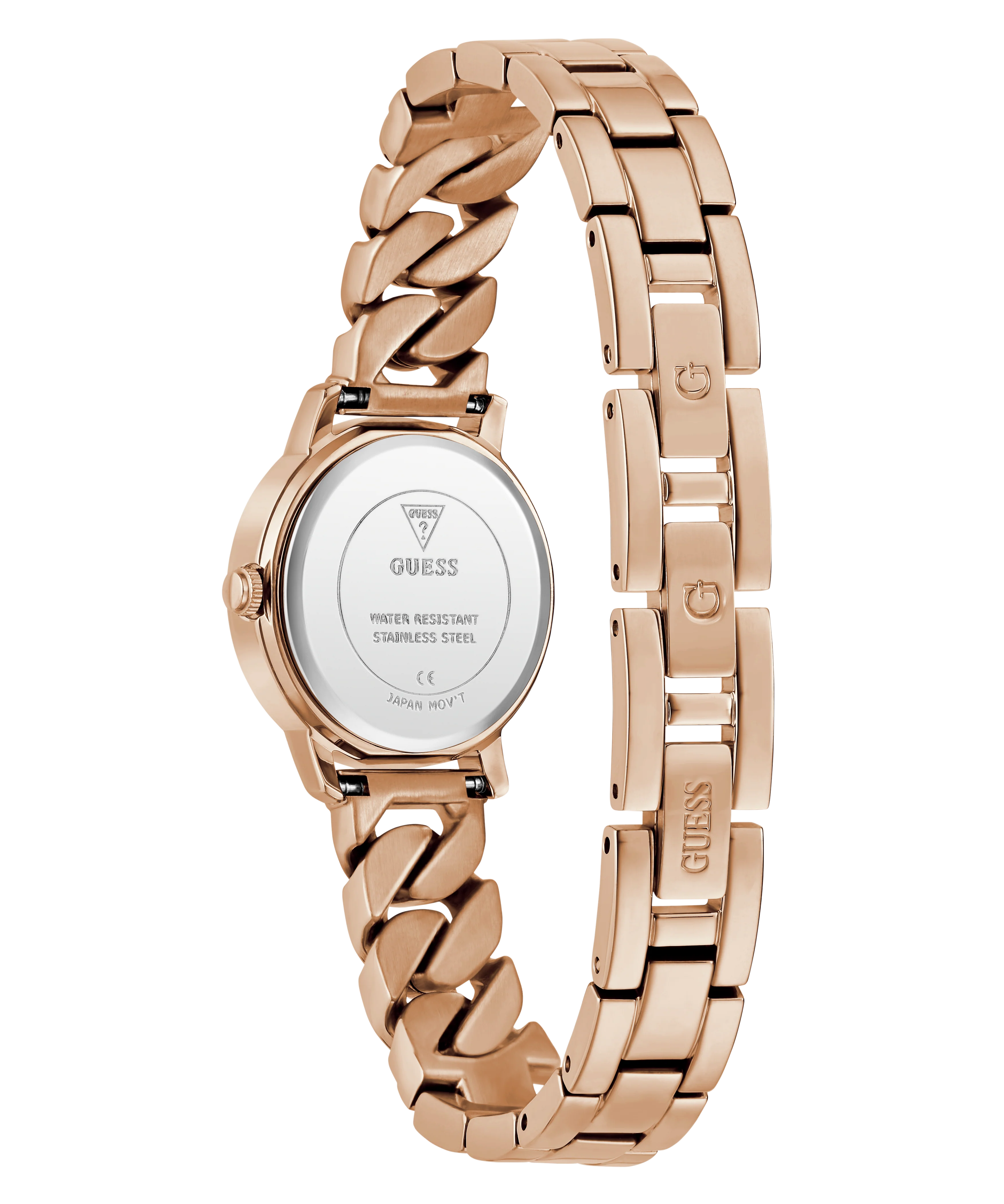 GUESS Ladies Rose Gold Tone Analog Watch