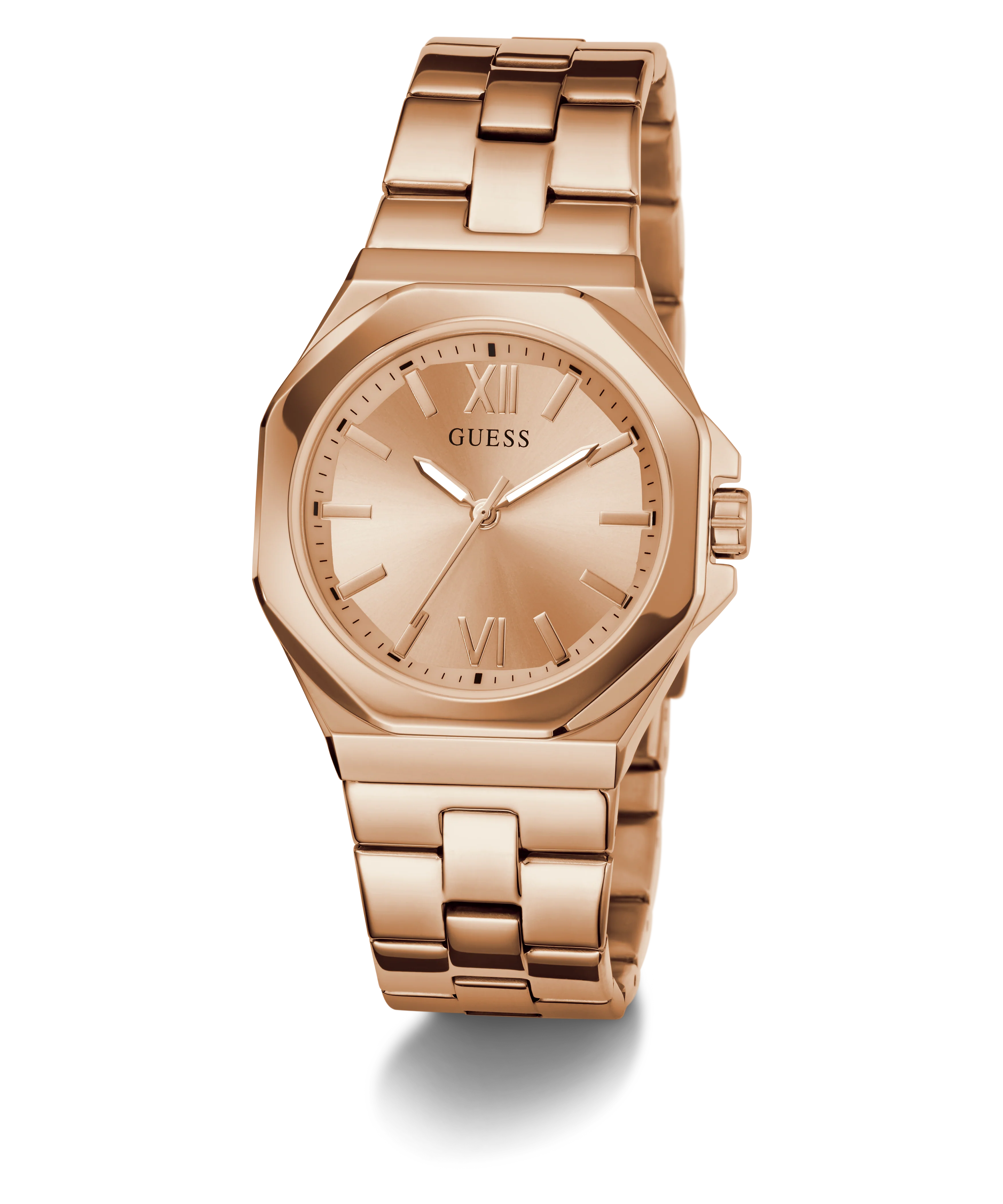 GUESS Ladies Rose Gold Tone Analog Watch