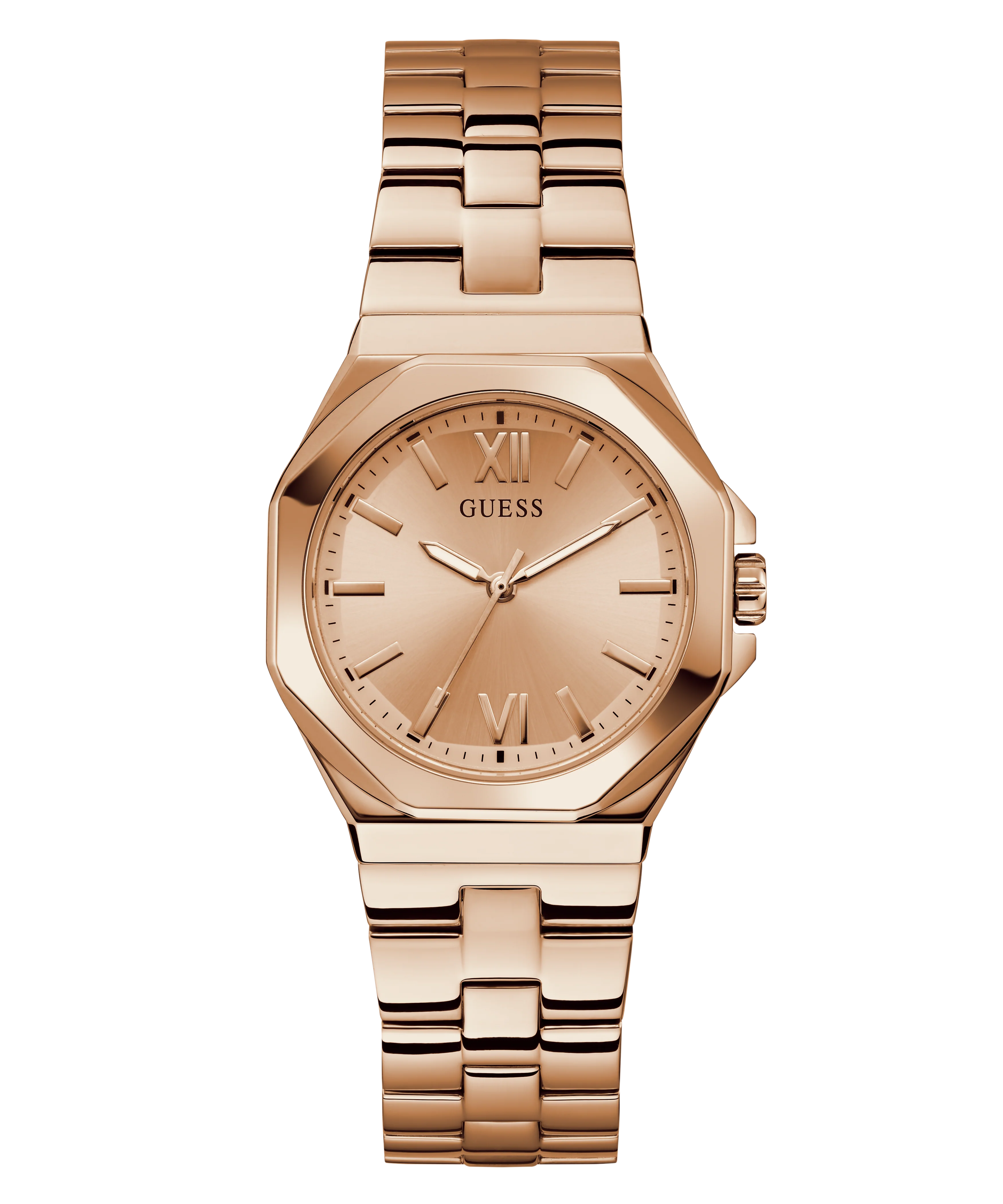 GUESS Ladies Rose Gold Tone Analog Watch