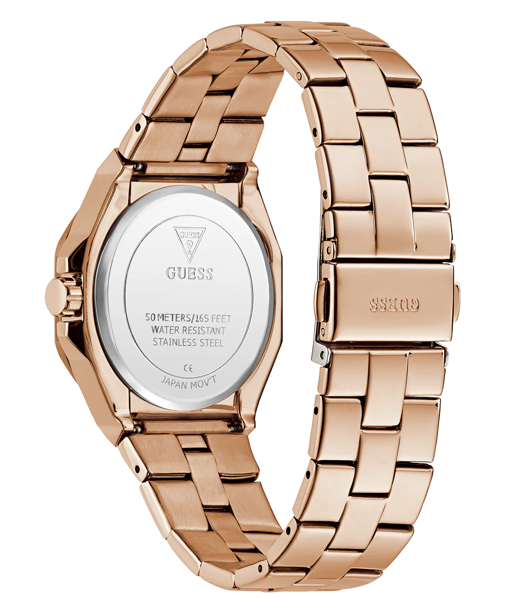 GUESS Ladies Rose Gold Tone Analog Watch