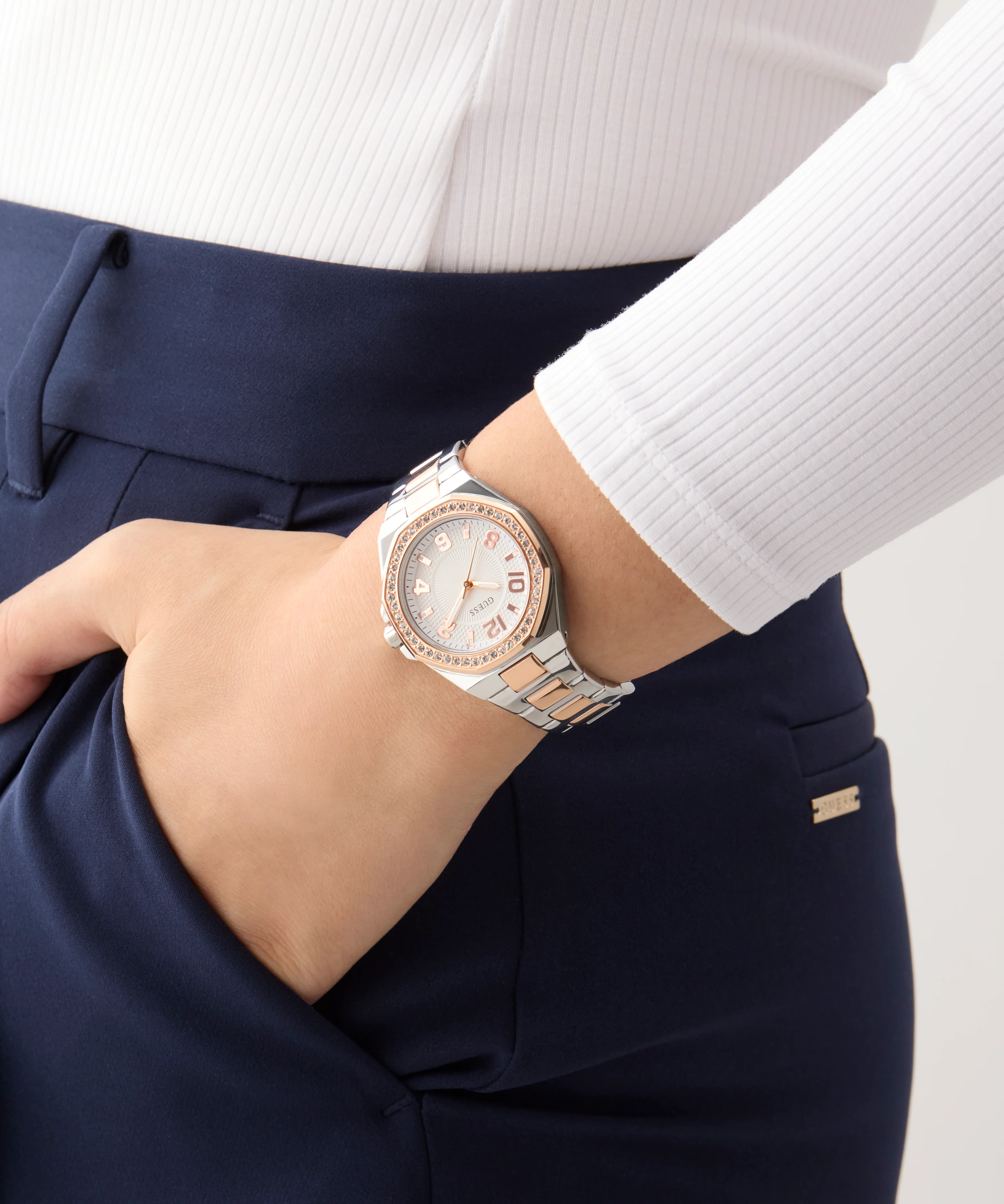 GUESS Ladies 2-Tone Analog Watch