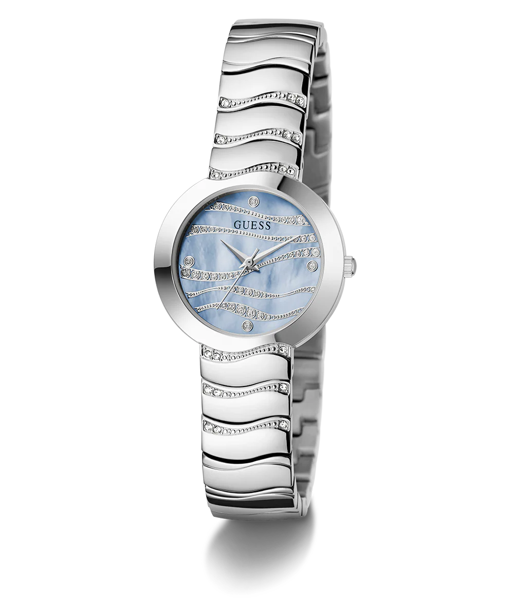 GUESS Ladies Silver Tone Analog Watch