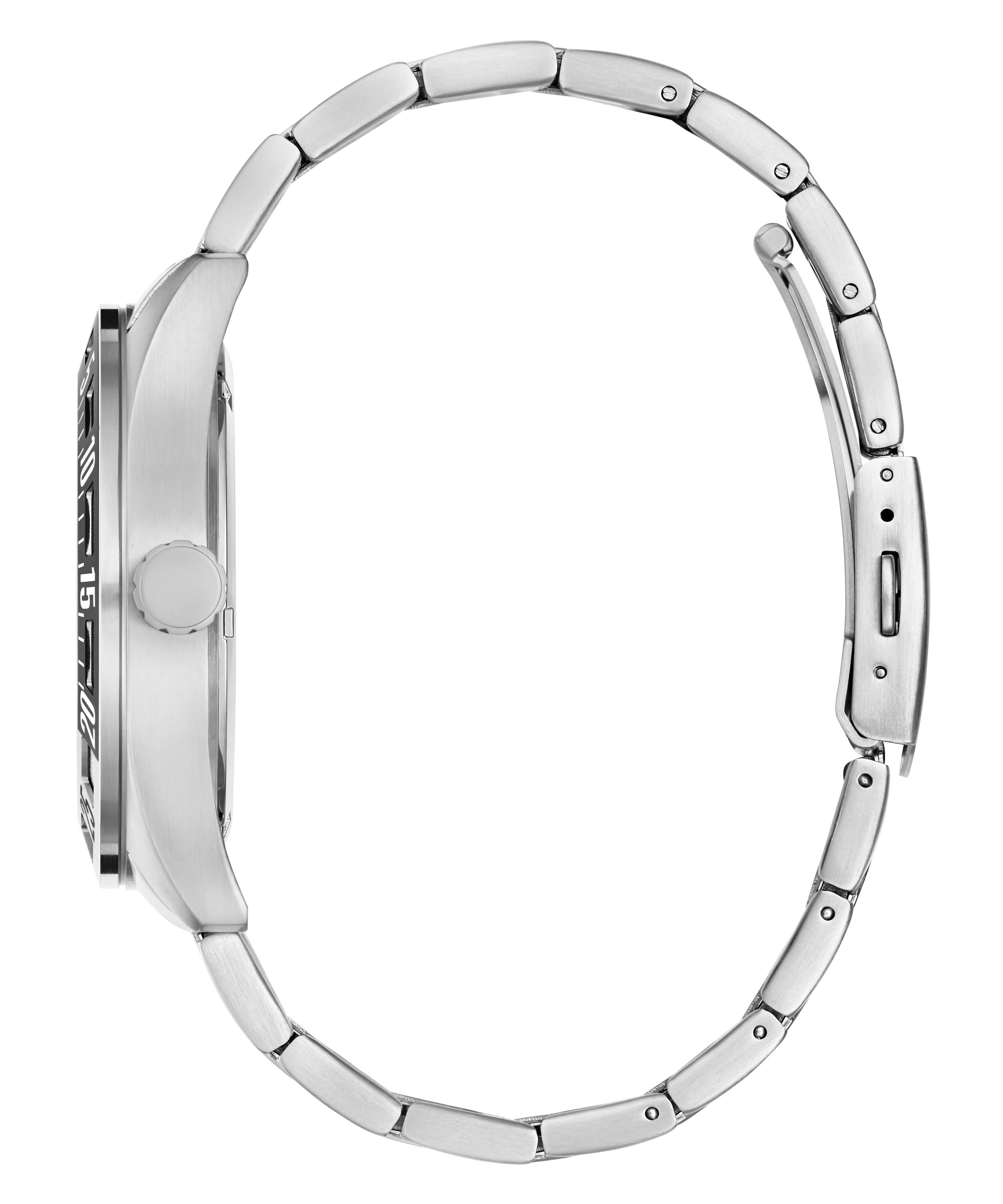 GUESS Mens Silver Tone Multi-function Watch