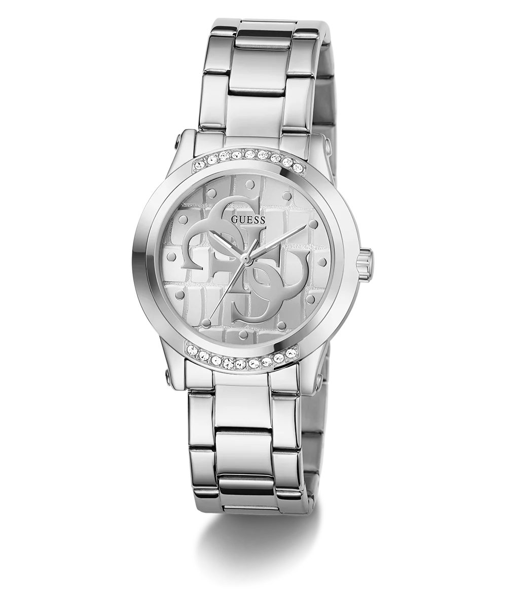 GUESS Ladies Silver Tone Analog Watch
