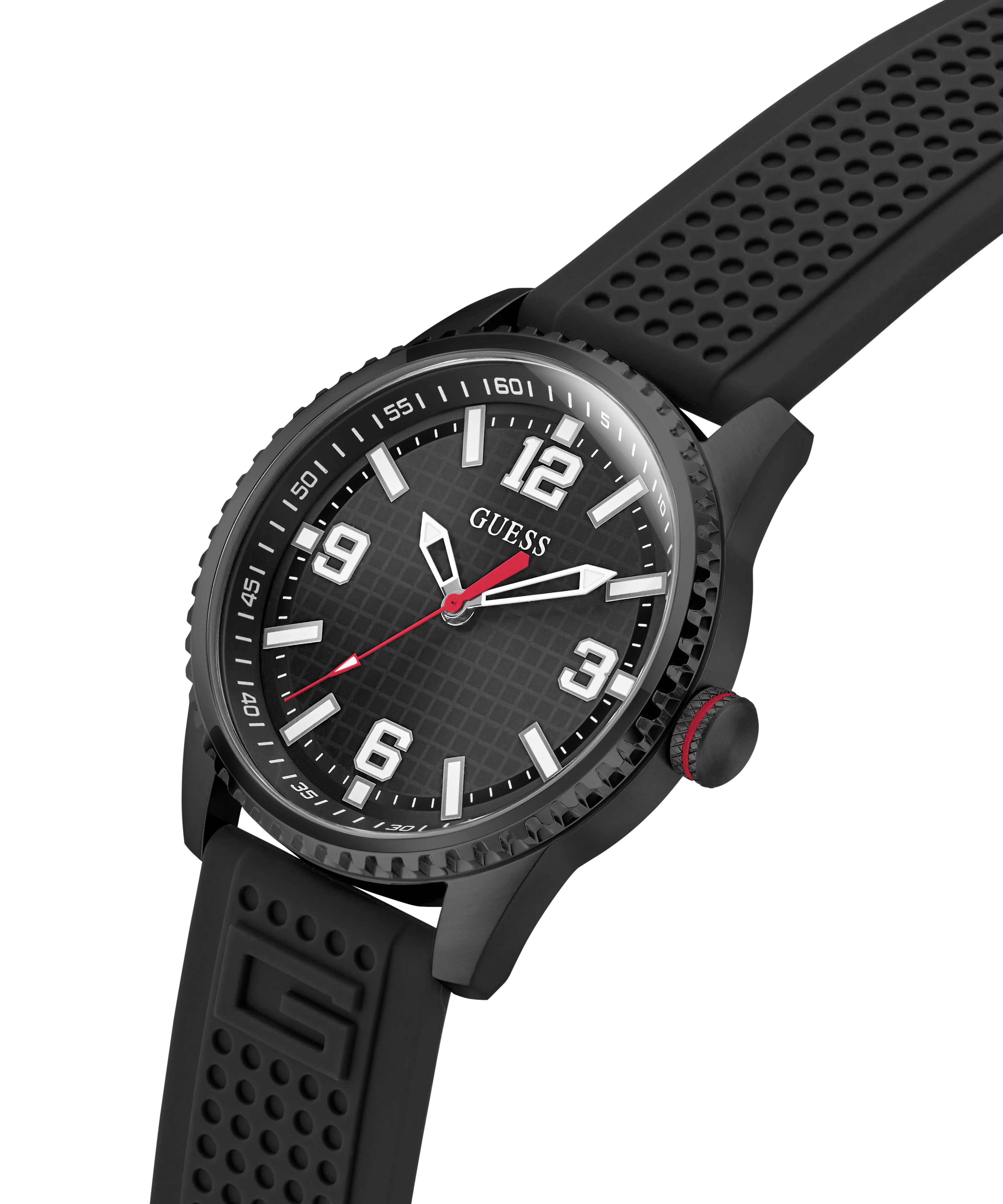 GUESS Mens Black Analog Watch
