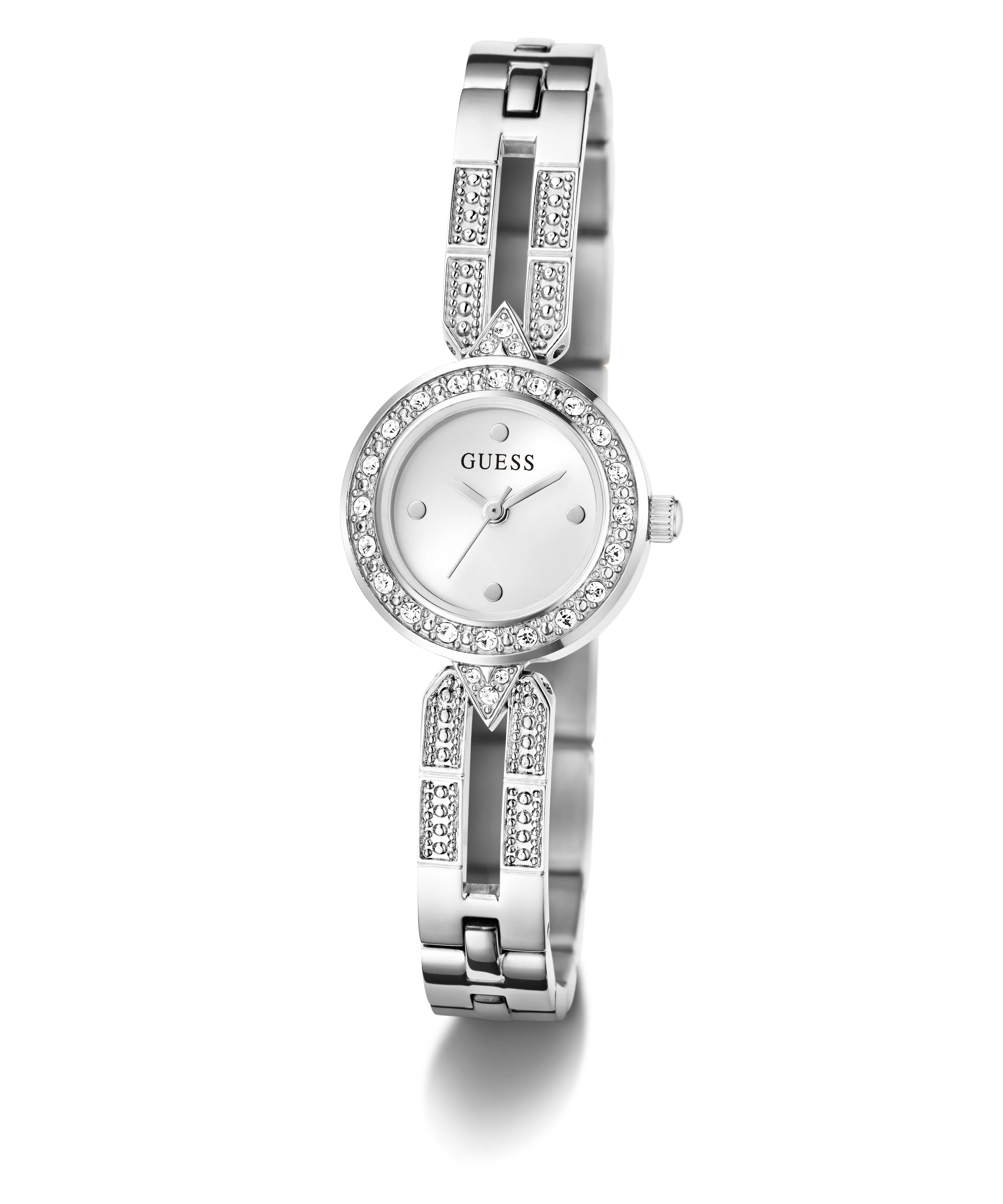 GUESS Ladies Silver Tone Analog Watch