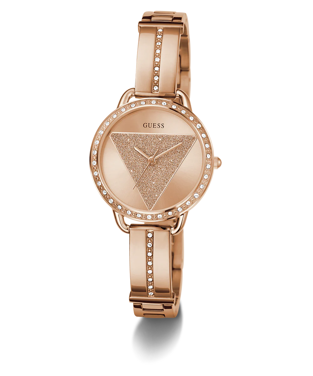 GUESS Ladies Rose Gold Tone Analog Watch