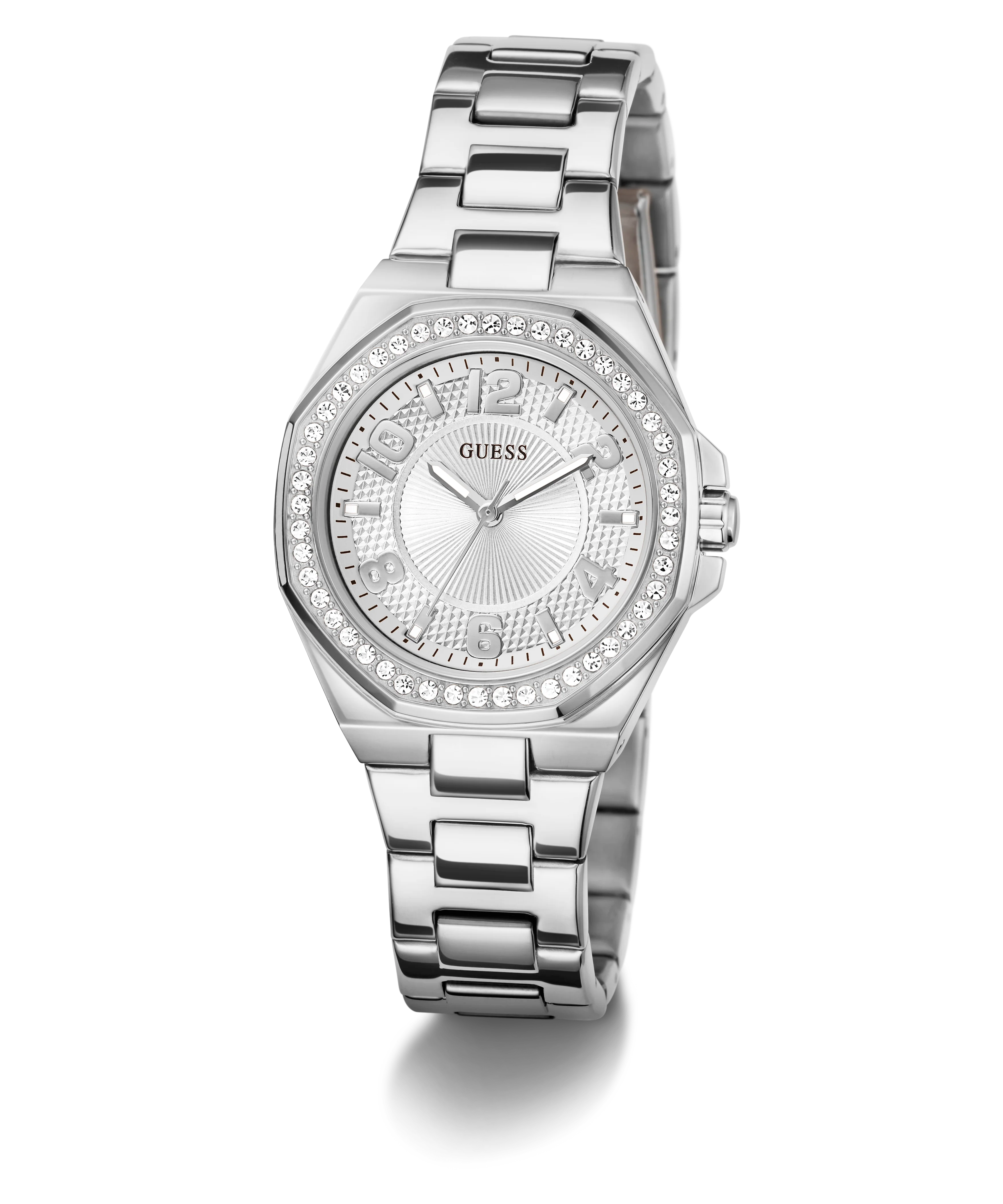 GUESS Ladies Silver Tone Analog Watch