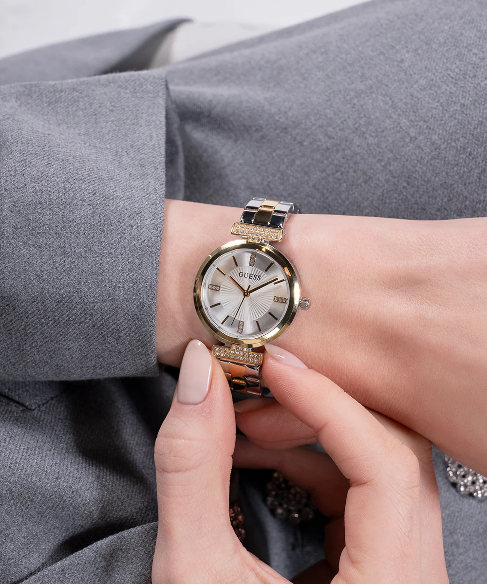 GUESS Ladies 2-Tone Gold Tone Analog Watch