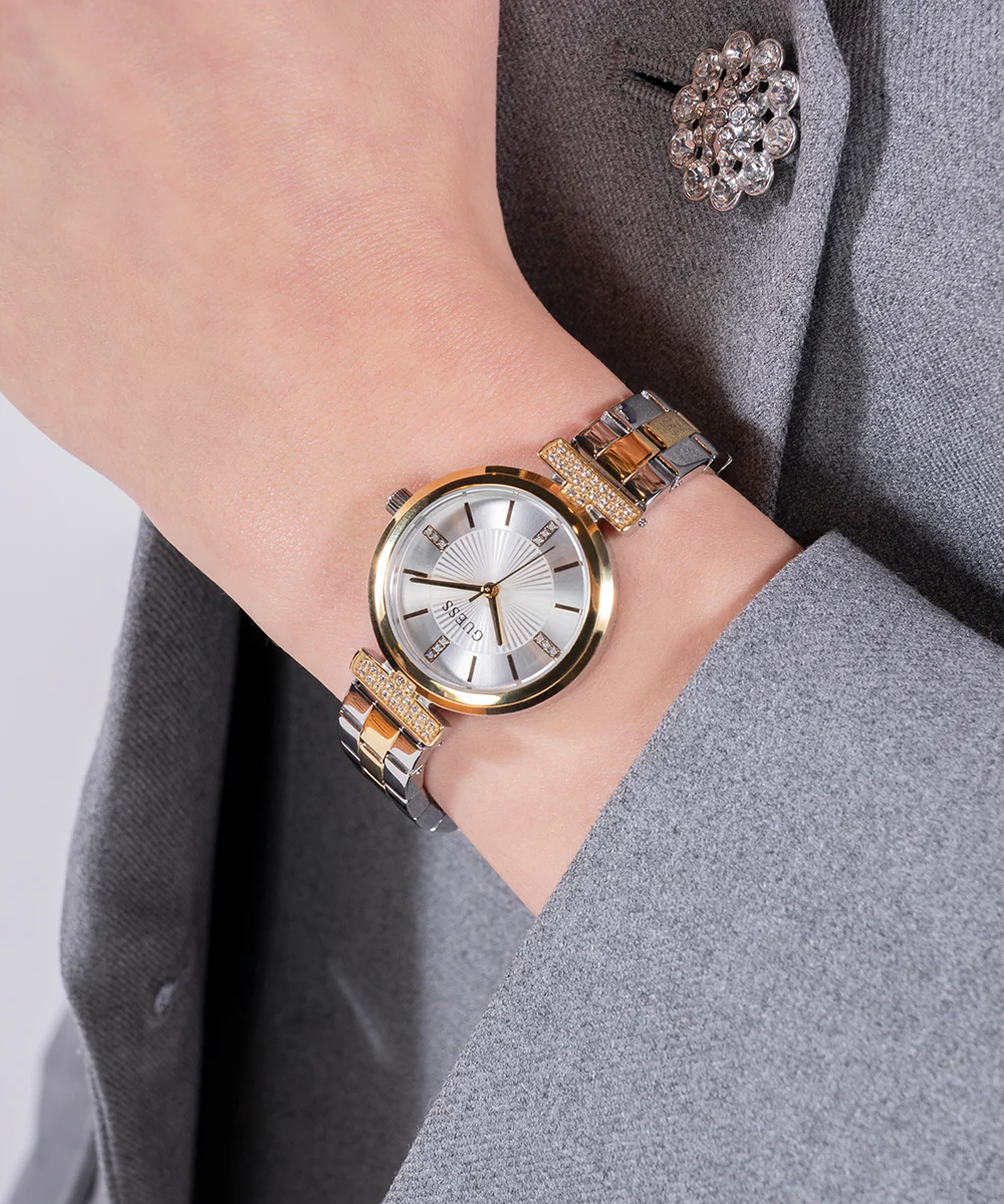GUESS Ladies 2-Tone Gold Tone Analog Watch