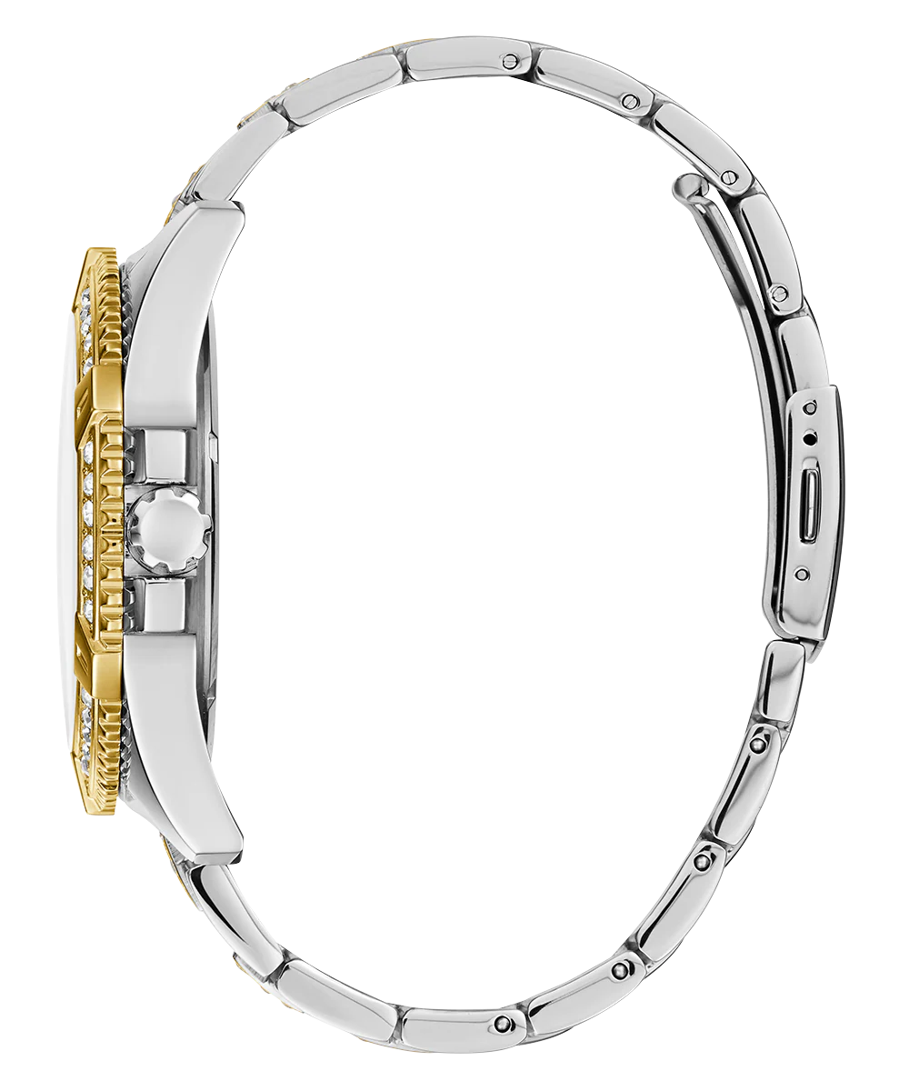 GUESS Mens Silver Tone/Gold Tone Multi-function Watch