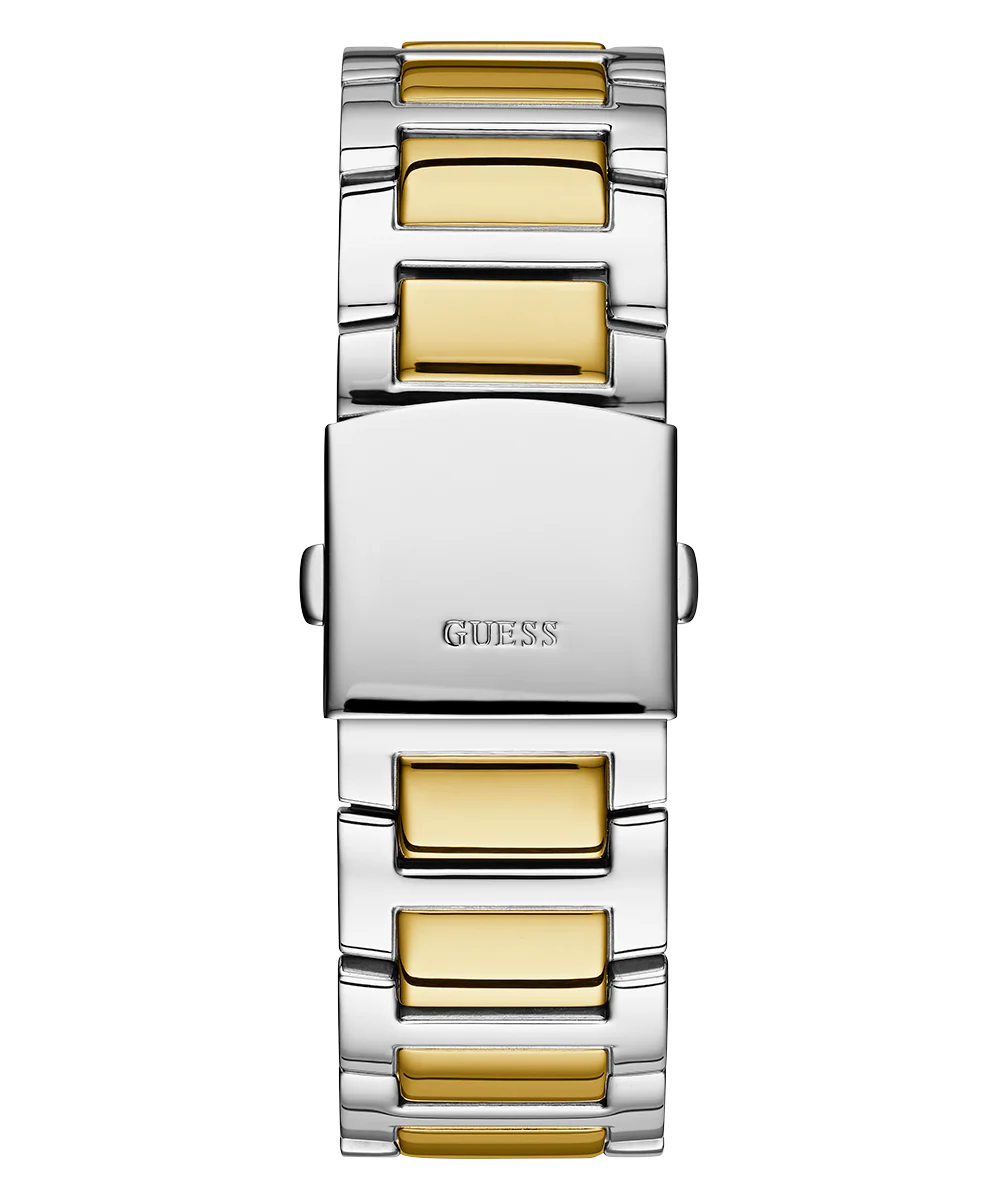 GUESS Mens Silver Tone/Gold Tone Multi-function Watch