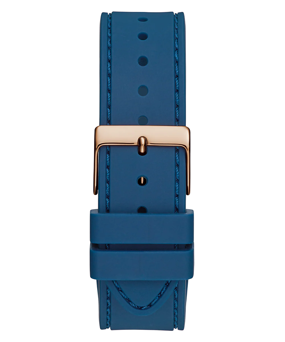 GUESS Ladies Blue Rose Gold Tone Multi-function Watch