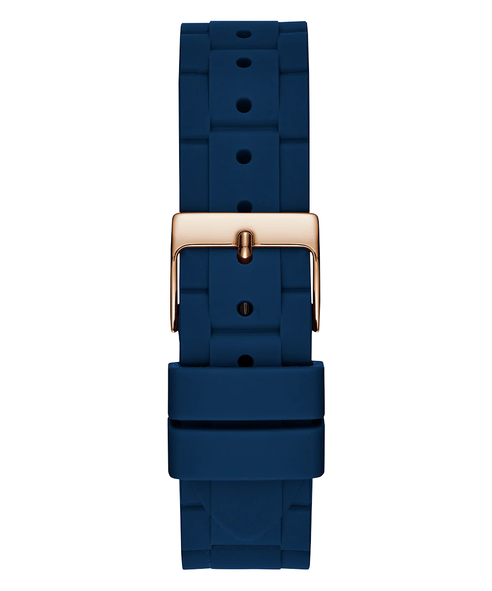 GUESS Ladies Blue Rose Gold Tone Multi-function Watch