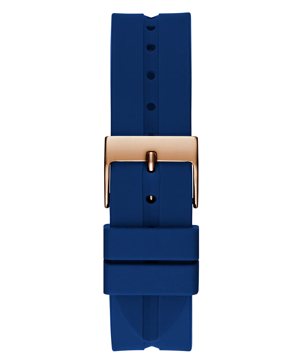 GUESS Ladies Blue Rose Gold Tone Multi-function Watch