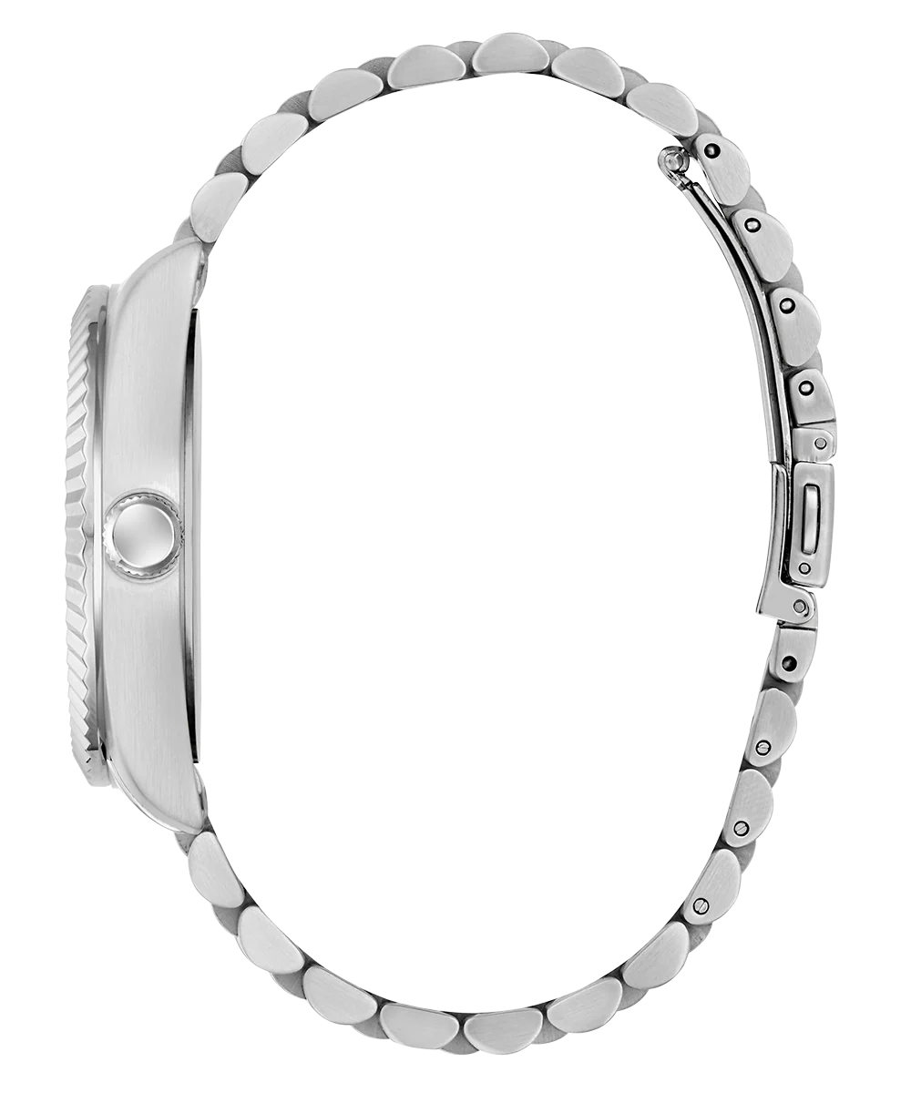 GUESS Mens Jaden Silver Tone Multi-function Date Watch