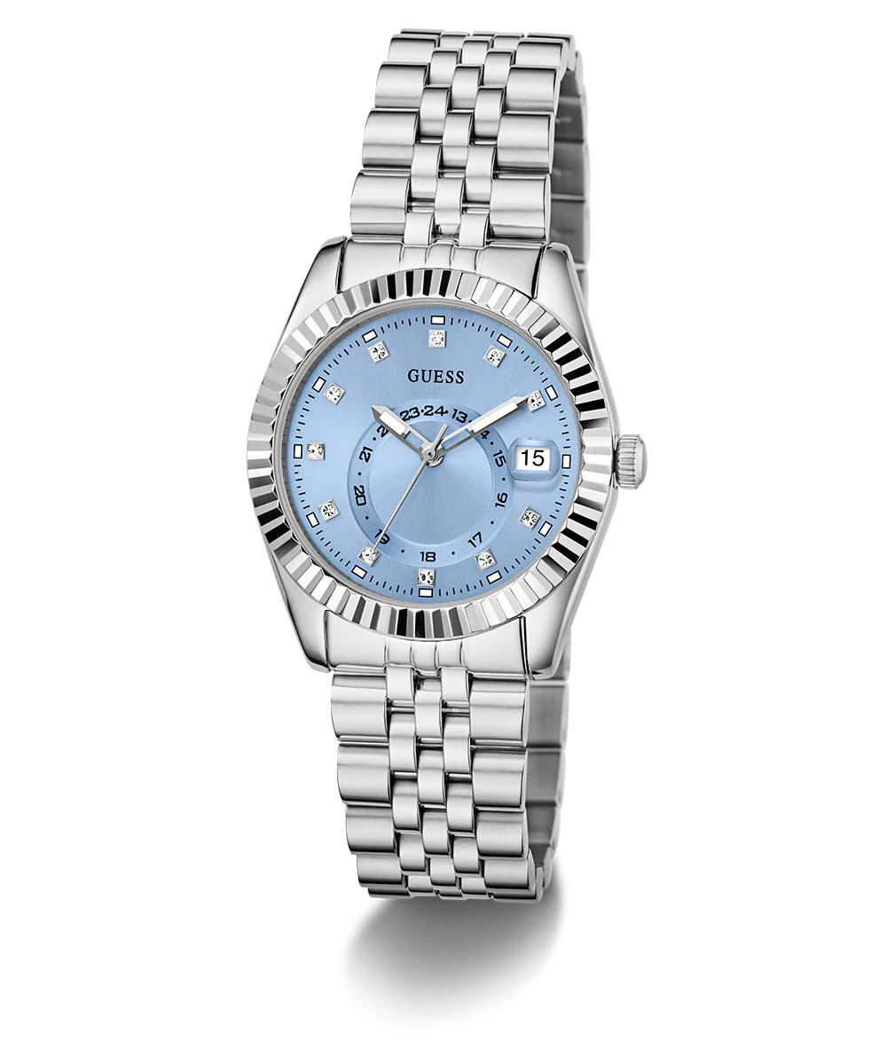 GUESS Ladies Jada Silver Tone Multi-function Date Watch