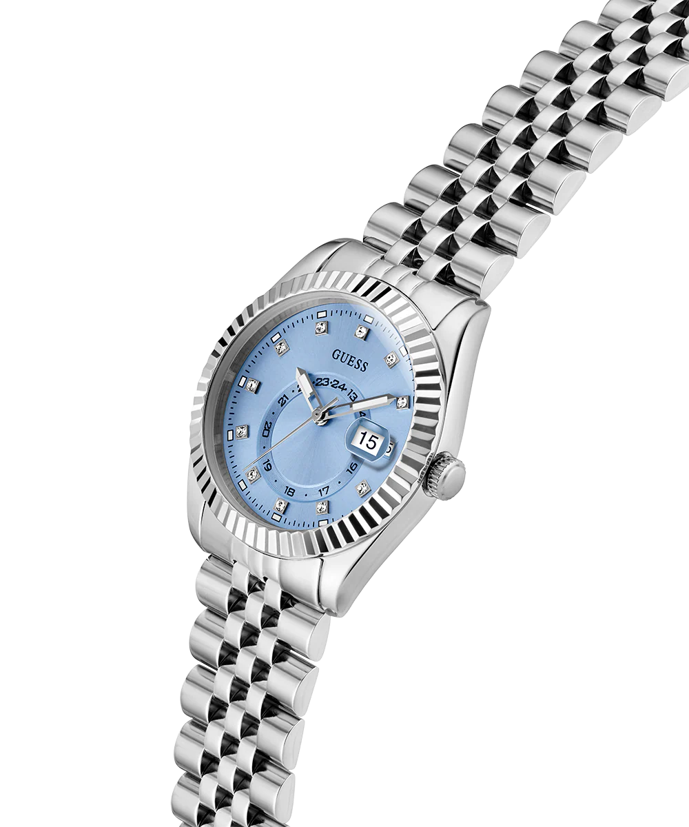 GUESS Ladies Jada Silver Tone Multi-function Date Watch